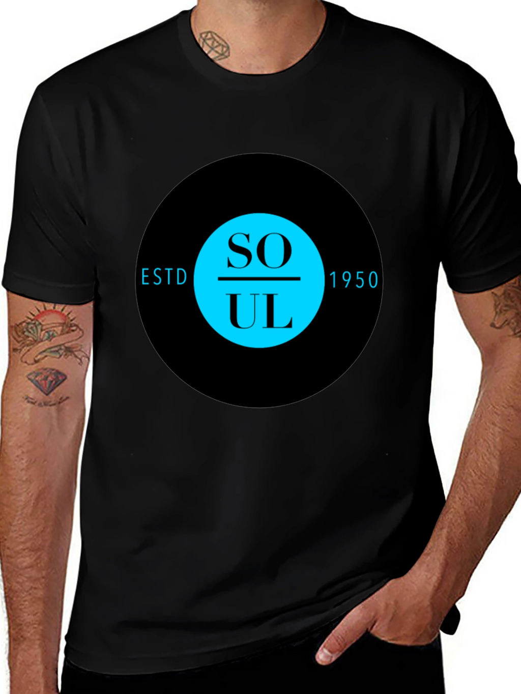 Soul Music ESTD 1950 Black T-Shirt