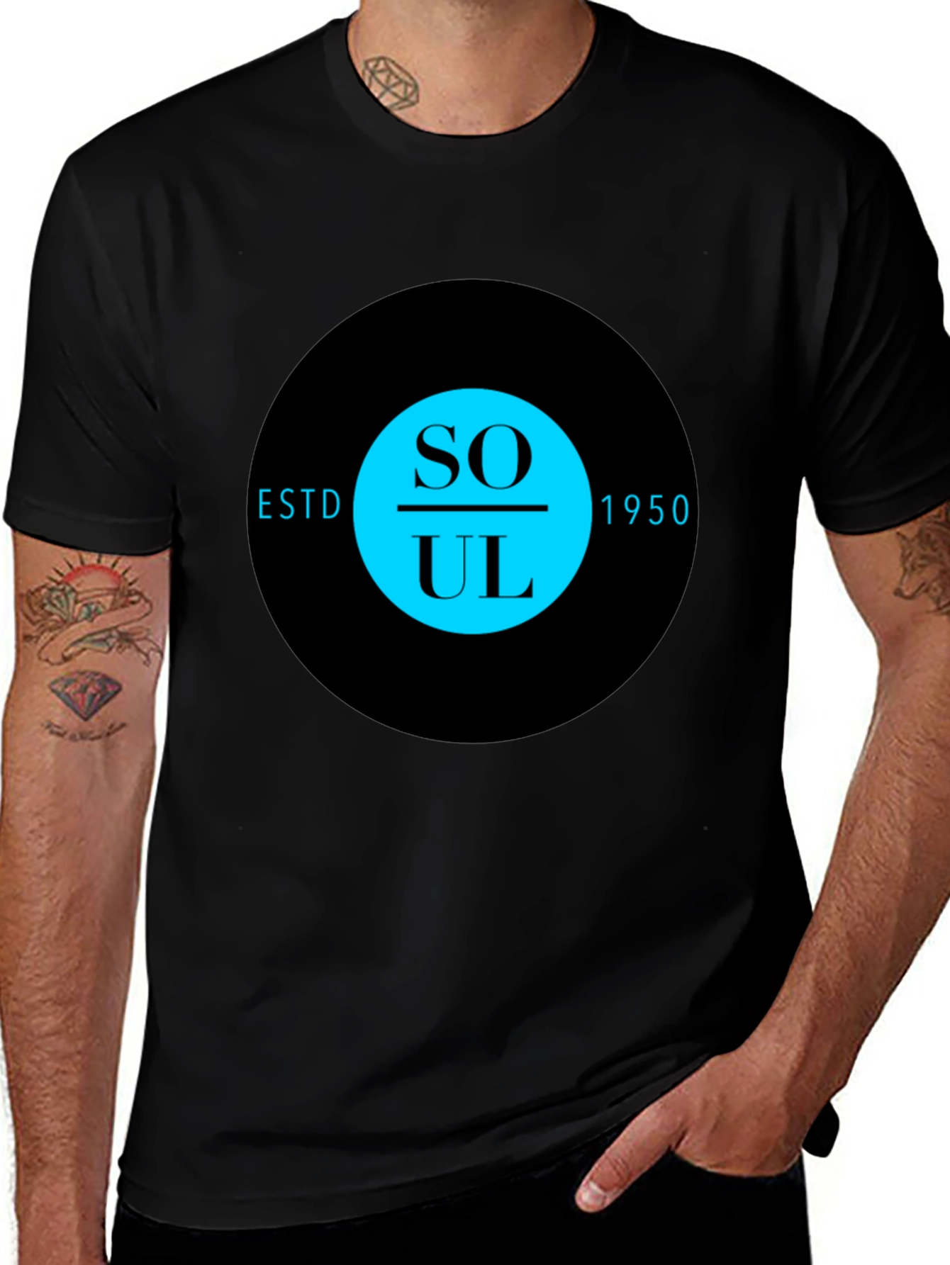 Soul Music ESTD 1950 Black T-Shirt