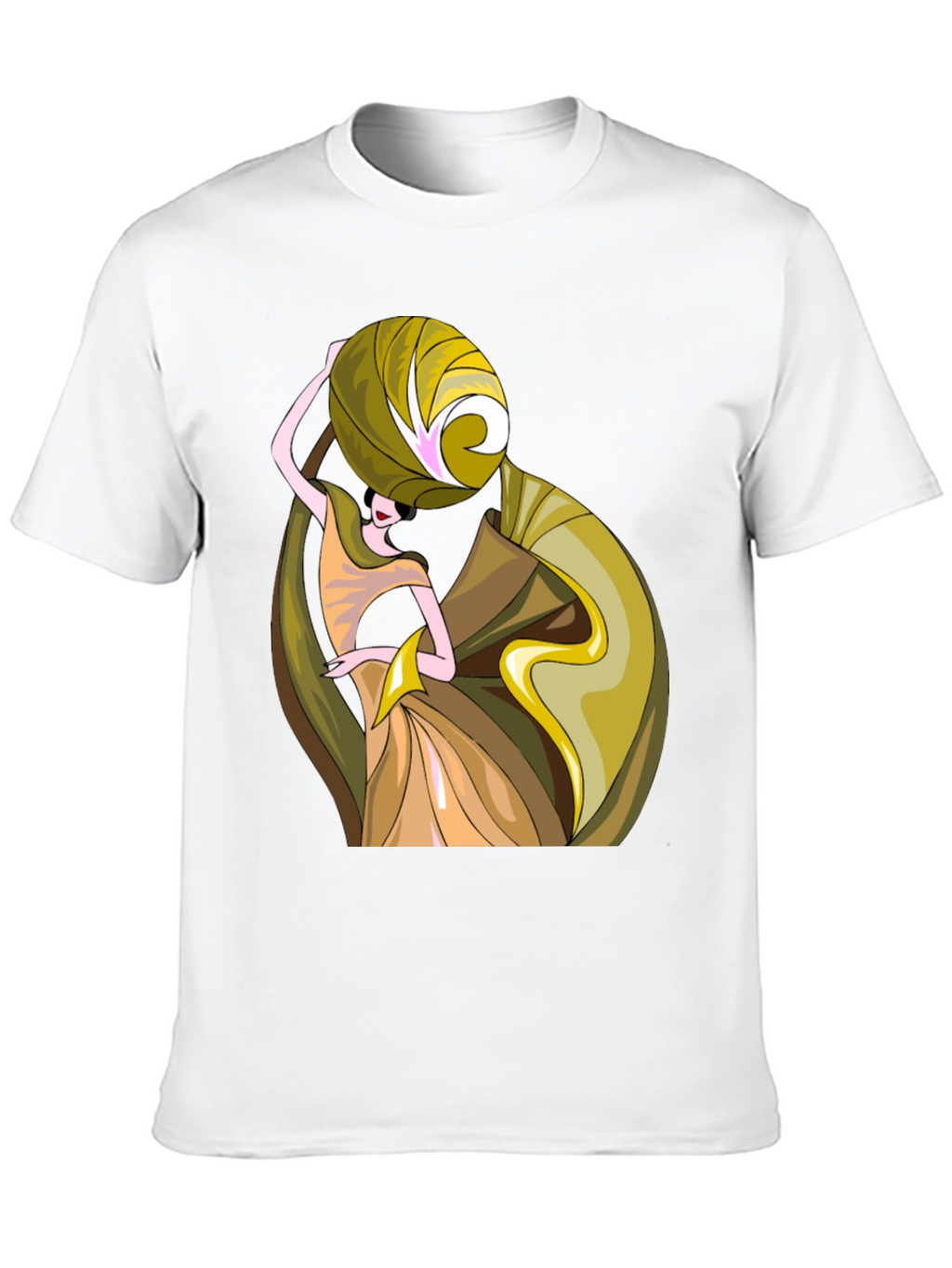 Art Deco Womens Graphic T-Shirt - Black