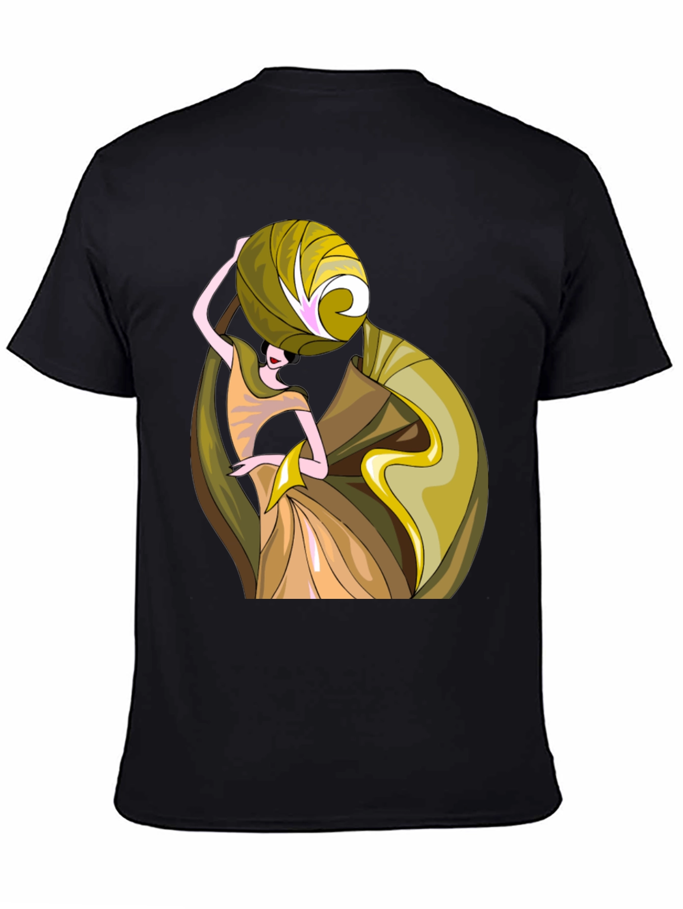 Art Deco Womens Graphic T-Shirt - Black