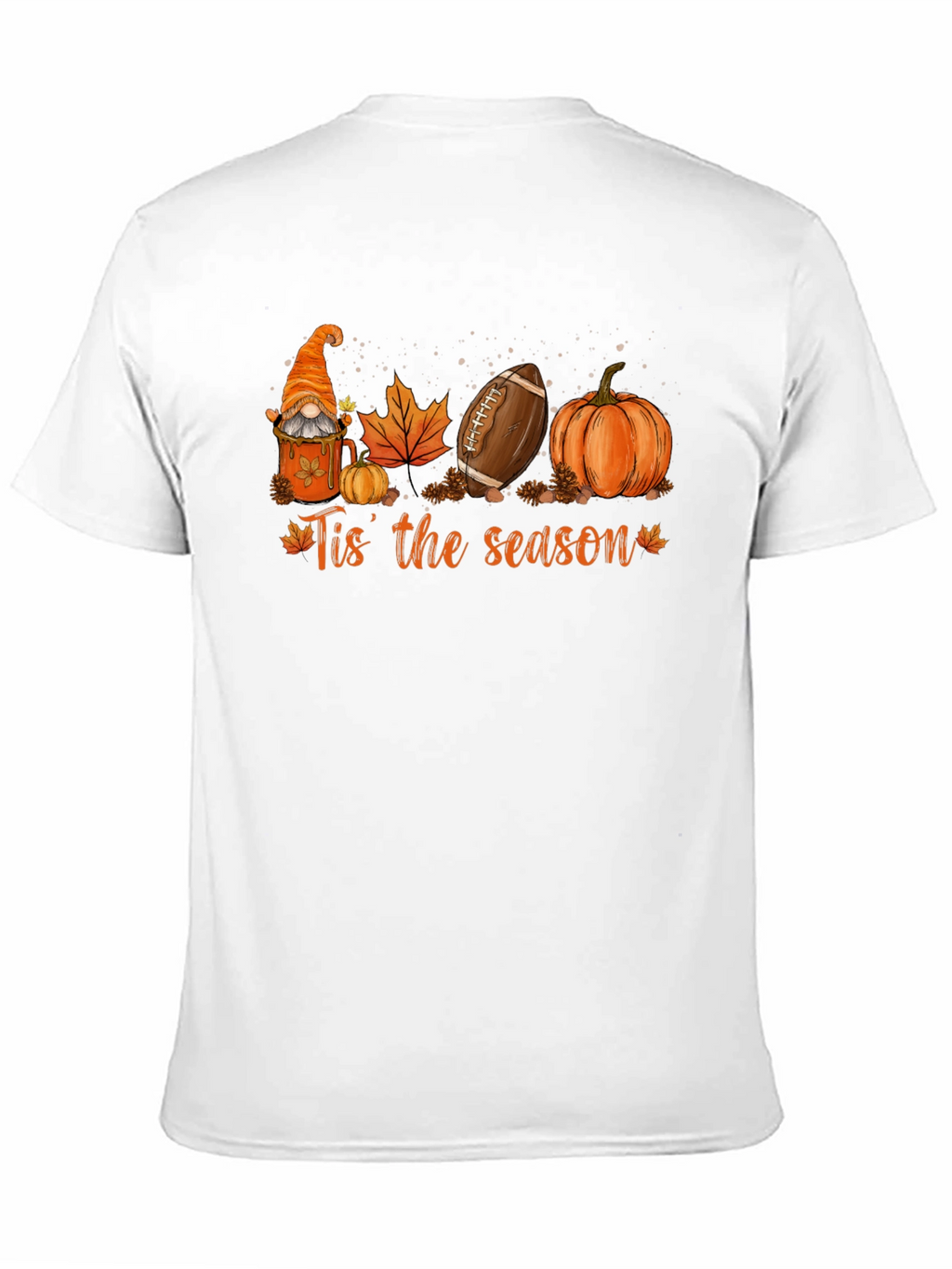 Fall Season T-Shirt with Gnome Football Pumpkin