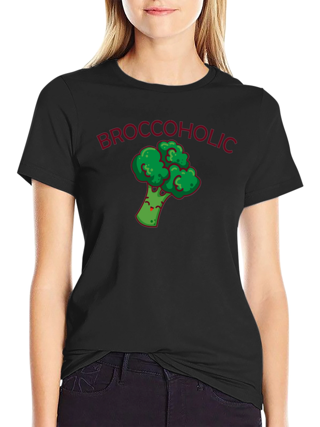Broccoholic Funny Broccoli Graphic T-Shirt