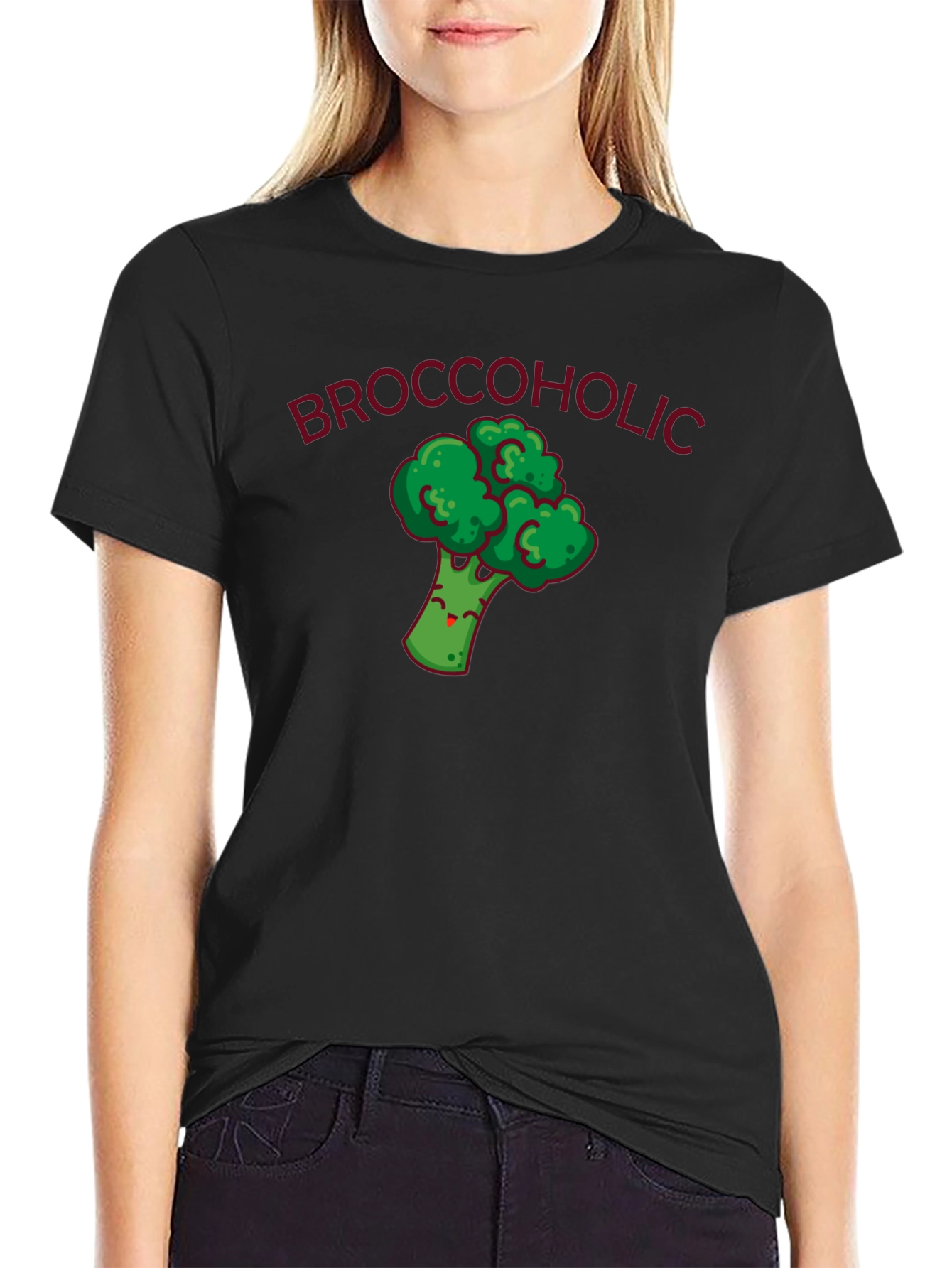 Broccoholic Funny Broccoli Graphic T-Shirt