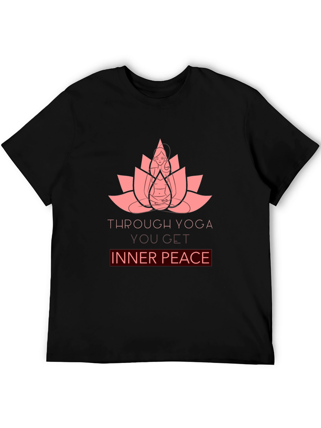 Yoga Lotus Inner Peace Graphic T-Shirt