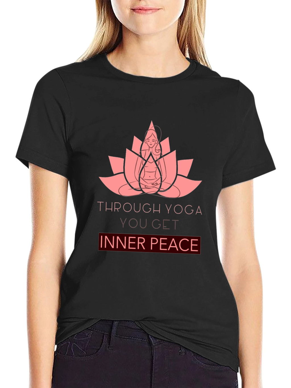 Yoga Lotus Inner Peace Graphic T-Shirt