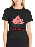 Yoga Lotus Inner Peace Graphic T-Shirt