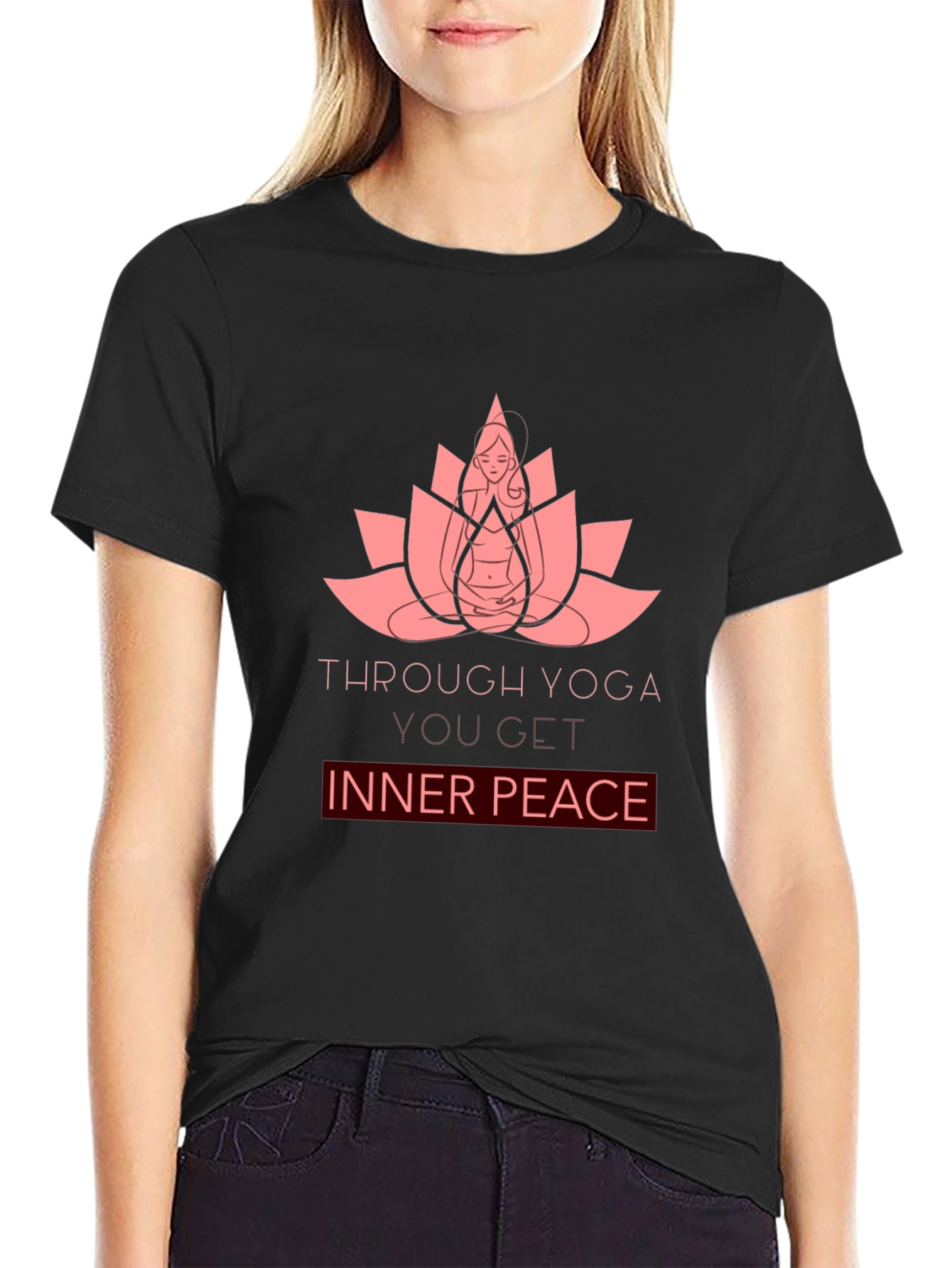 Yoga Lotus Inner Peace Graphic T-Shirt