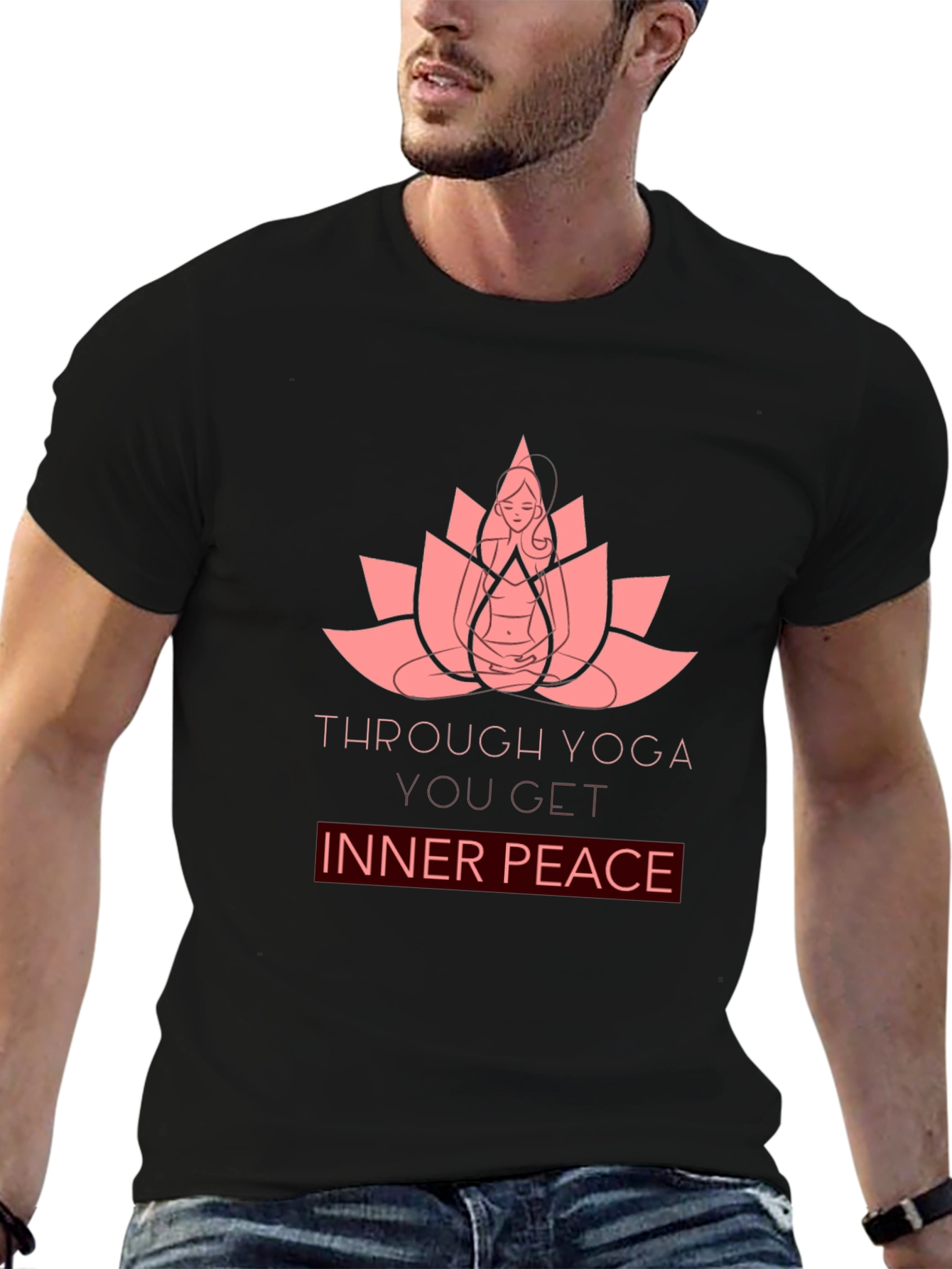 Yoga Lotus Inner Peace Graphic T-Shirt