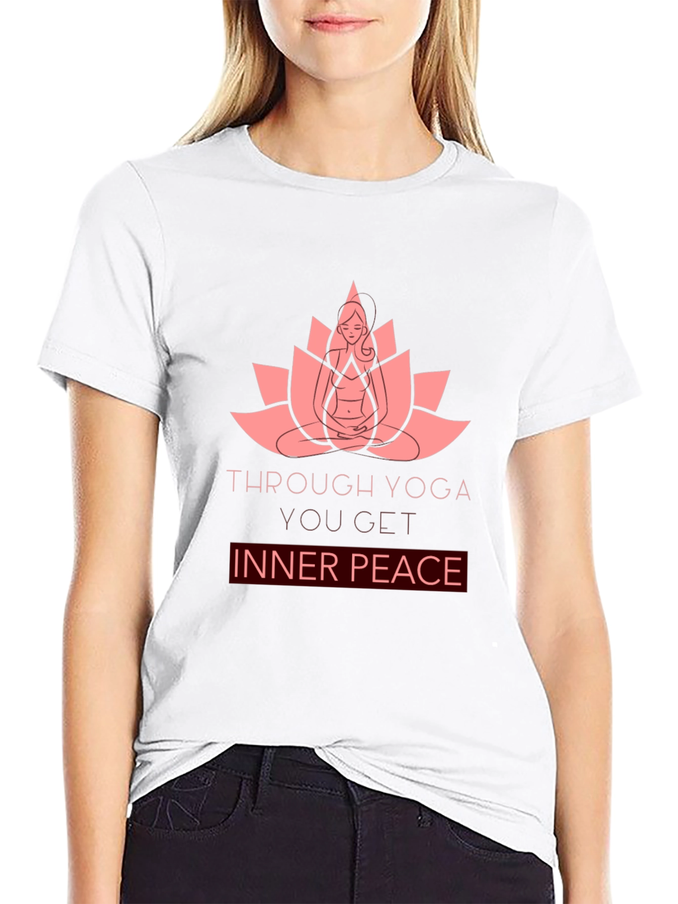 Yoga Lotus Inner Peace Graphic T-Shirt