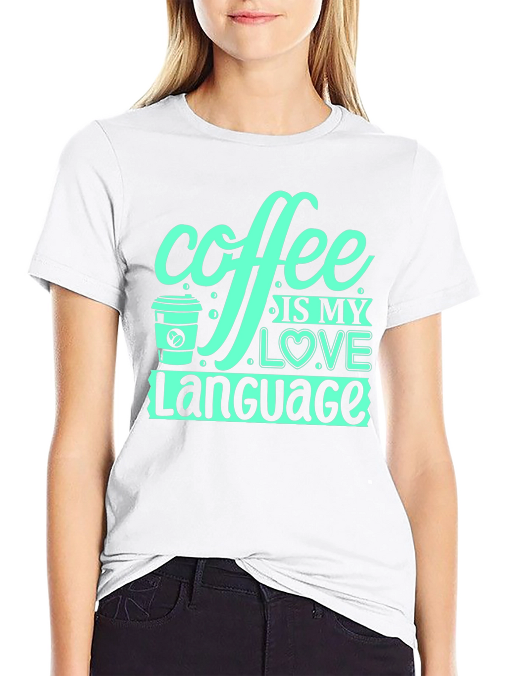 Coffee is My Love Language Black T-Shirt