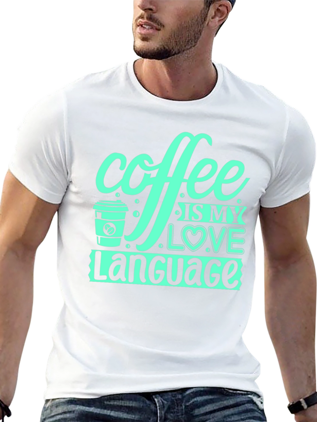 Coffee is My Love Language Black T-Shirt