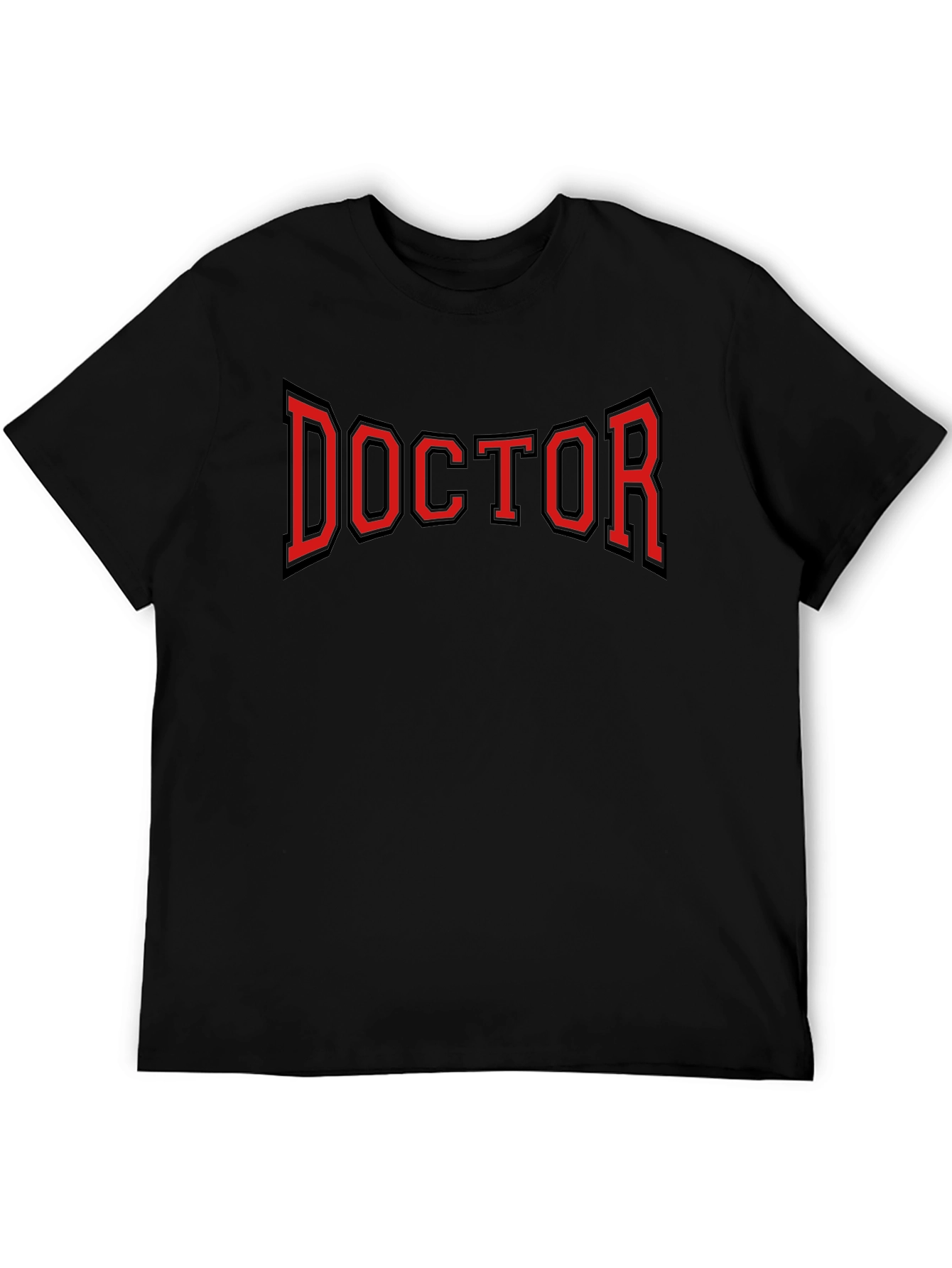 Doctor Graphic Tee - Black Cotton Blend T-Shirt