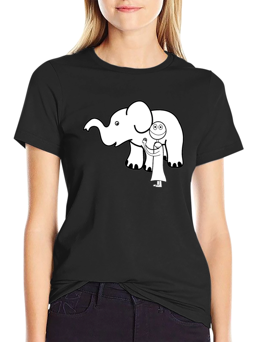 Elephant Doctor Graphic Tee - Cute Black T-Shirt