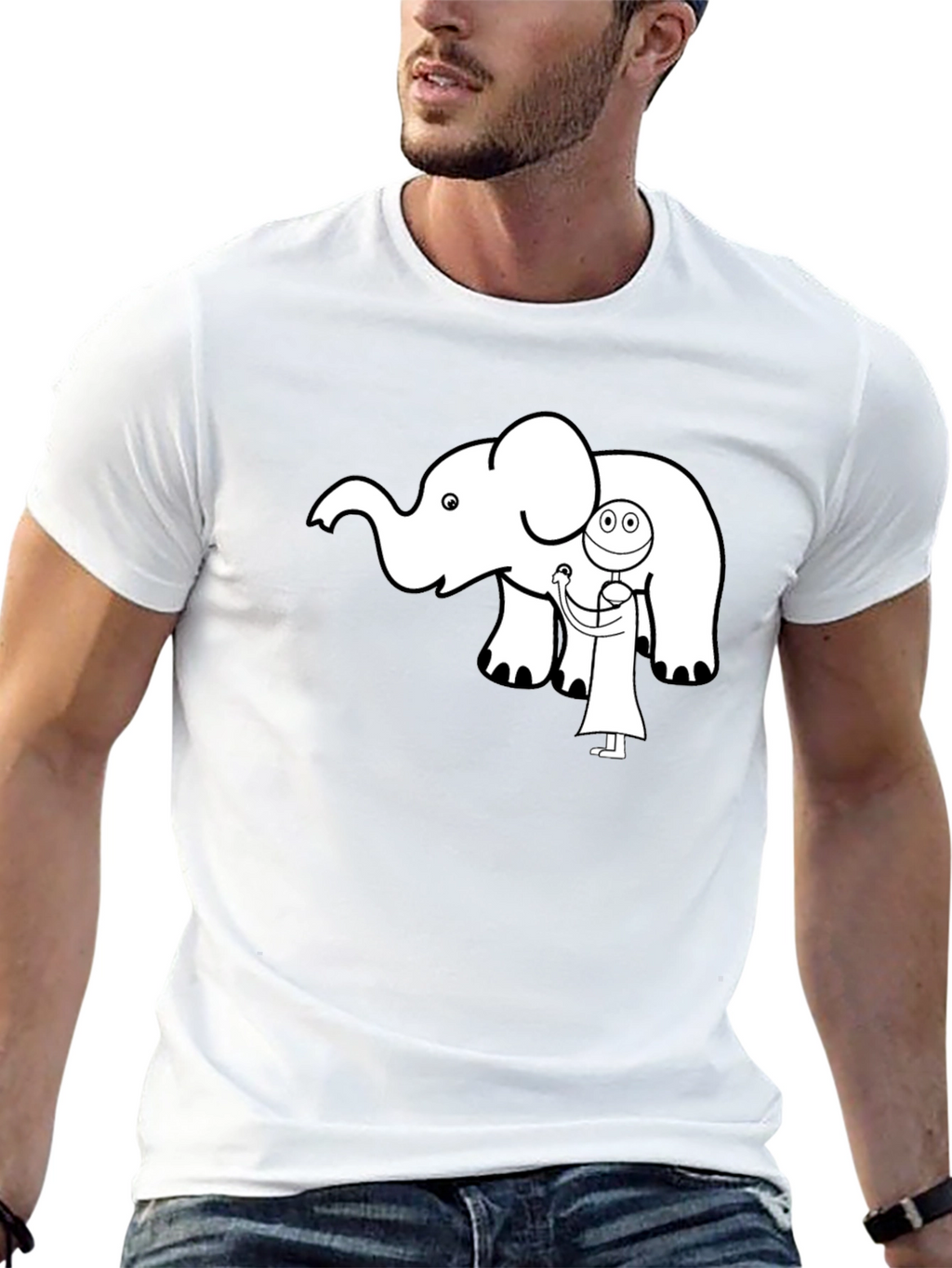 Elephant Doctor Graphic Tee - Cute Black T-Shirt