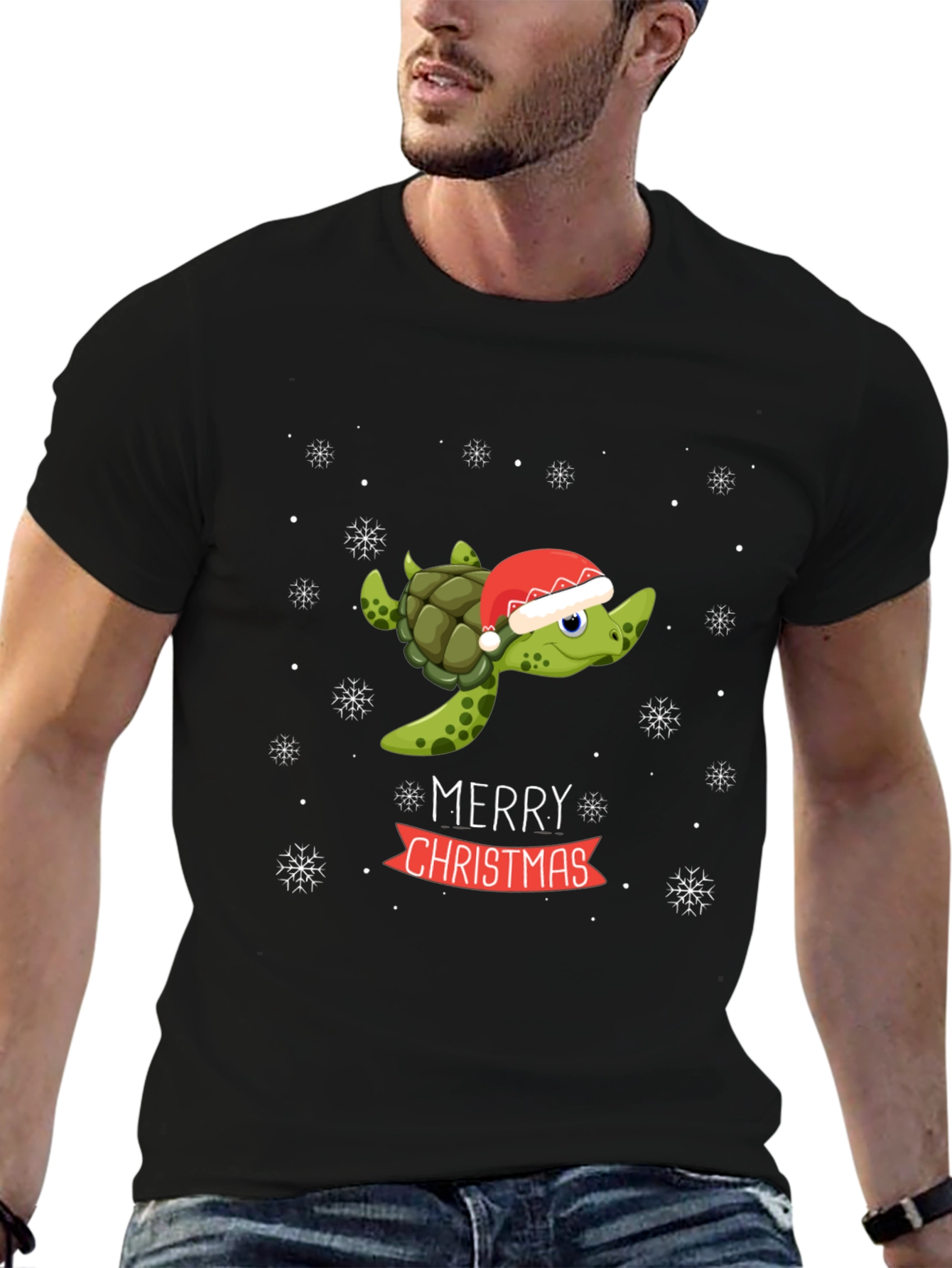 Festive Turtle Christmas T-Shirt