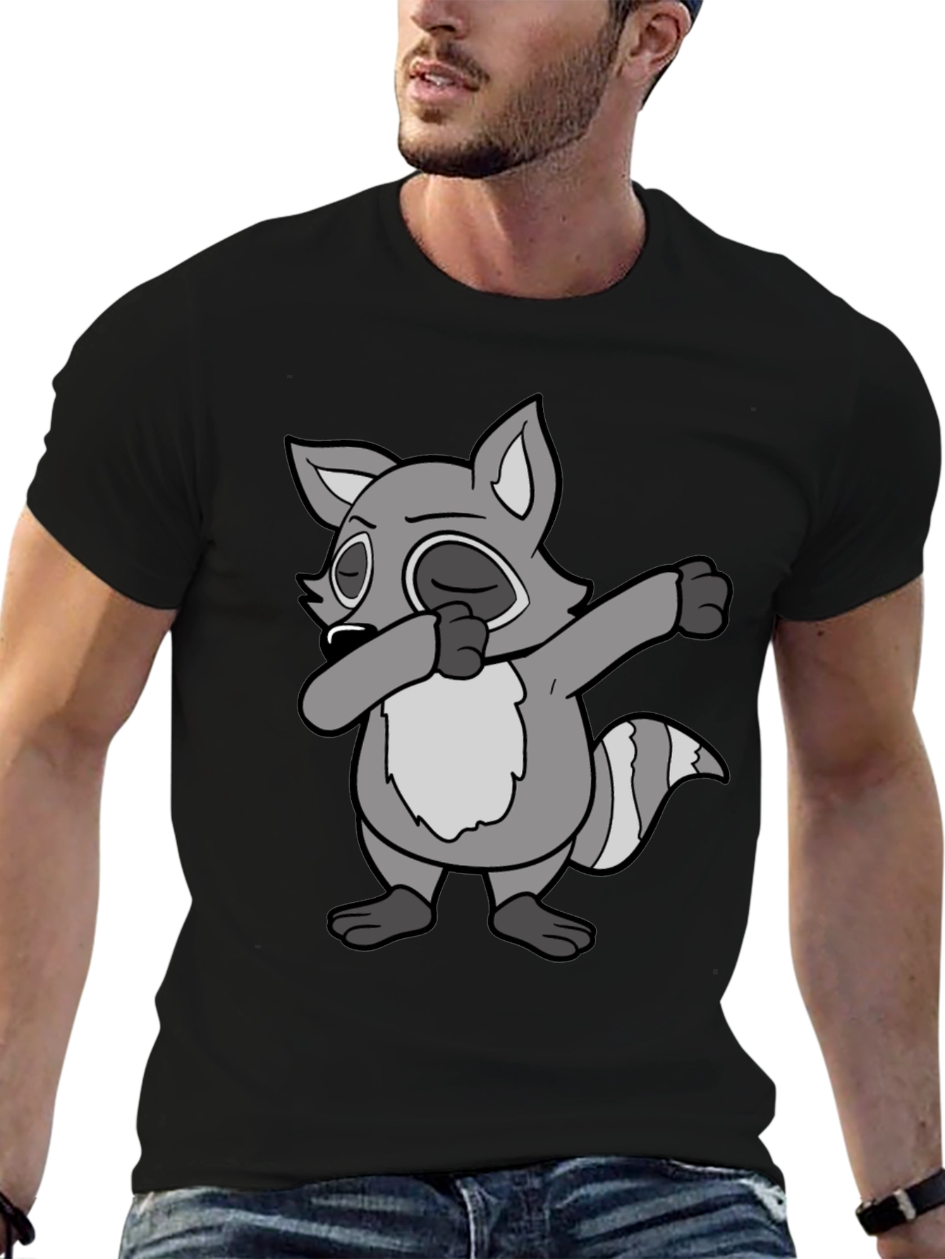 Dabbing Raccoon Graphic Tee