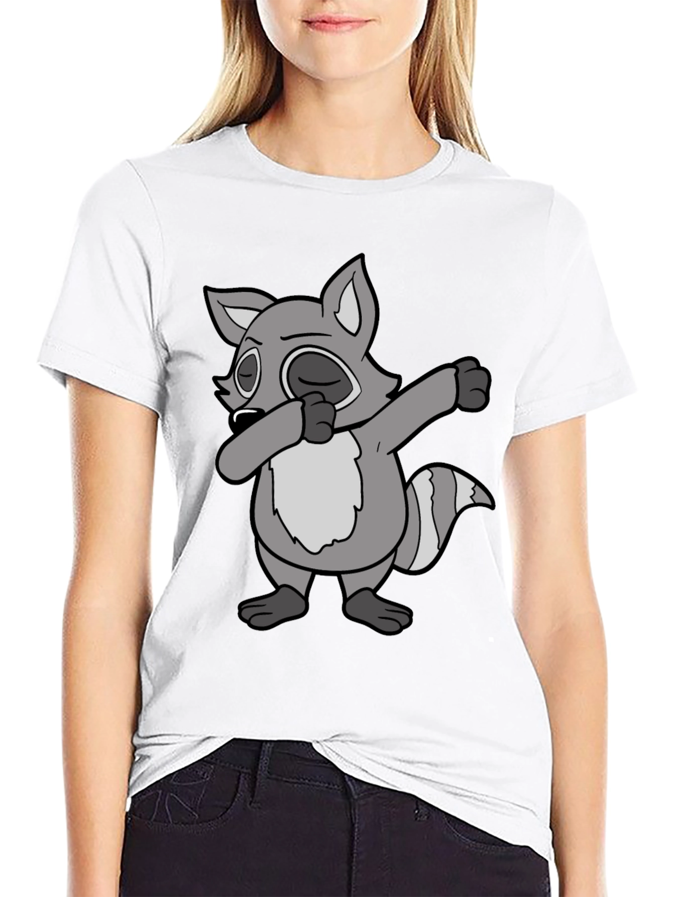 Dabbing Raccoon Graphic Tee