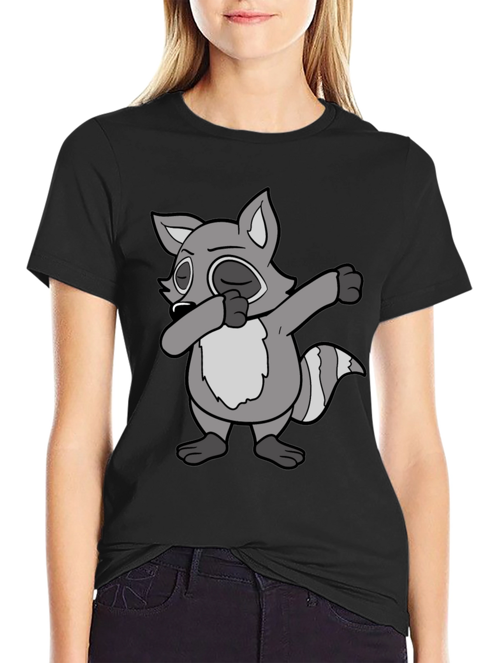 Dabbing Raccoon Graphic Tee