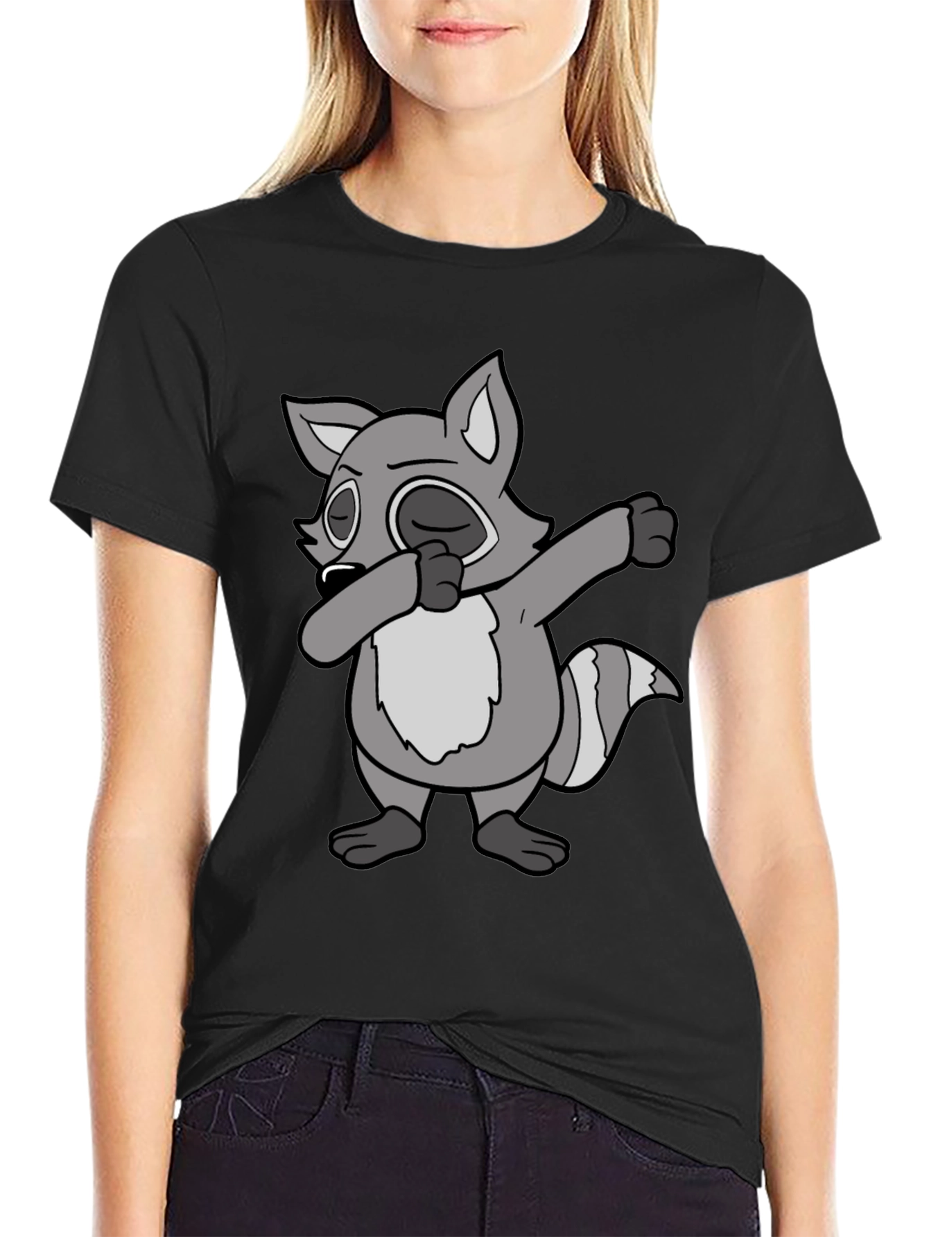 Dabbing Raccoon Graphic Tee