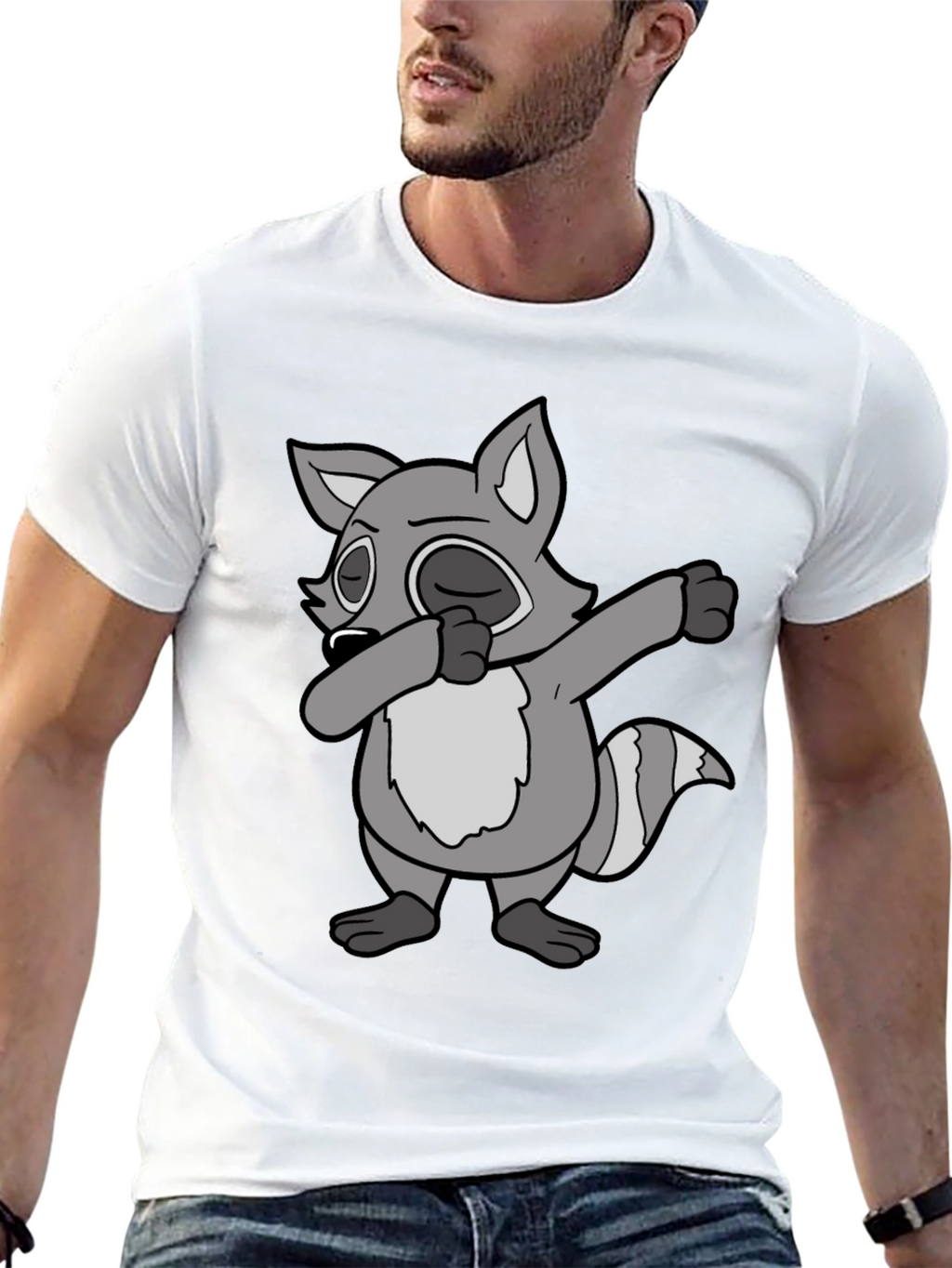 Dabbing Raccoon Graphic Tee