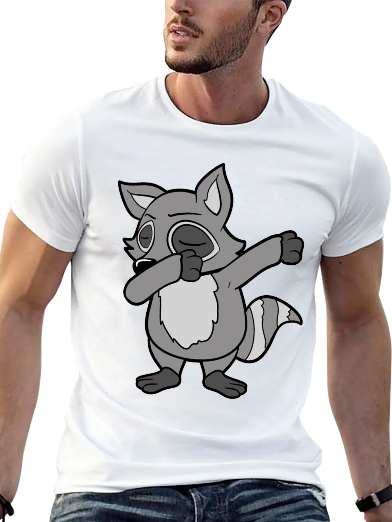 Dabbing Raccoon Graphic Tee