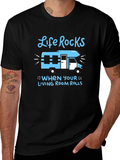 Life Rocks RV T-Shirt - Rolling Living Room Tee