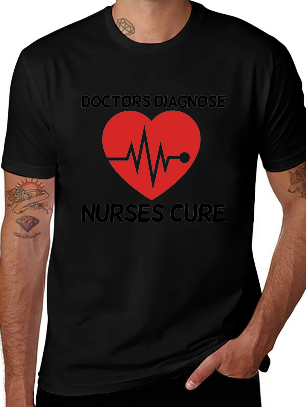 Doctors Diagnose Nurses Cure Graphic Tee