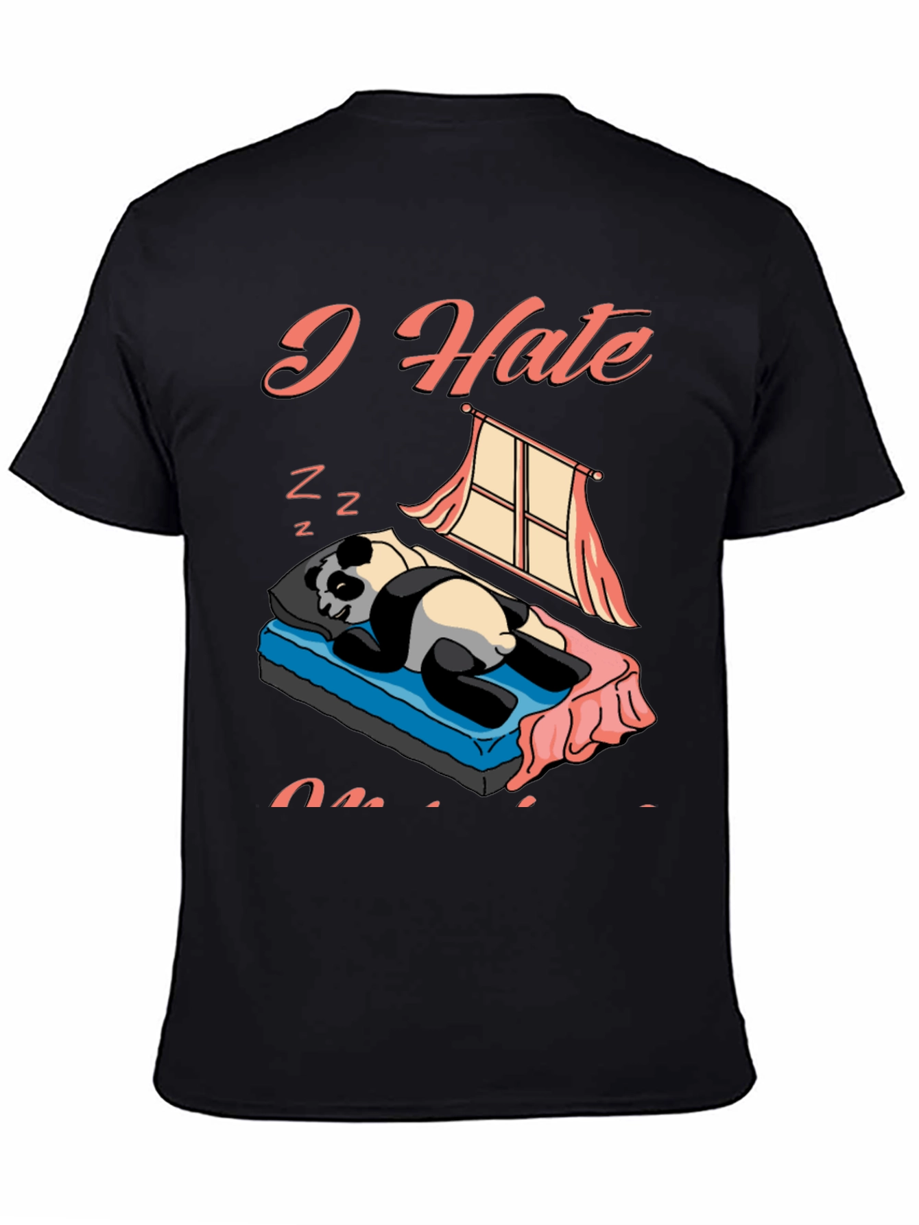 I Hate Mornings Panda Graphic Tee