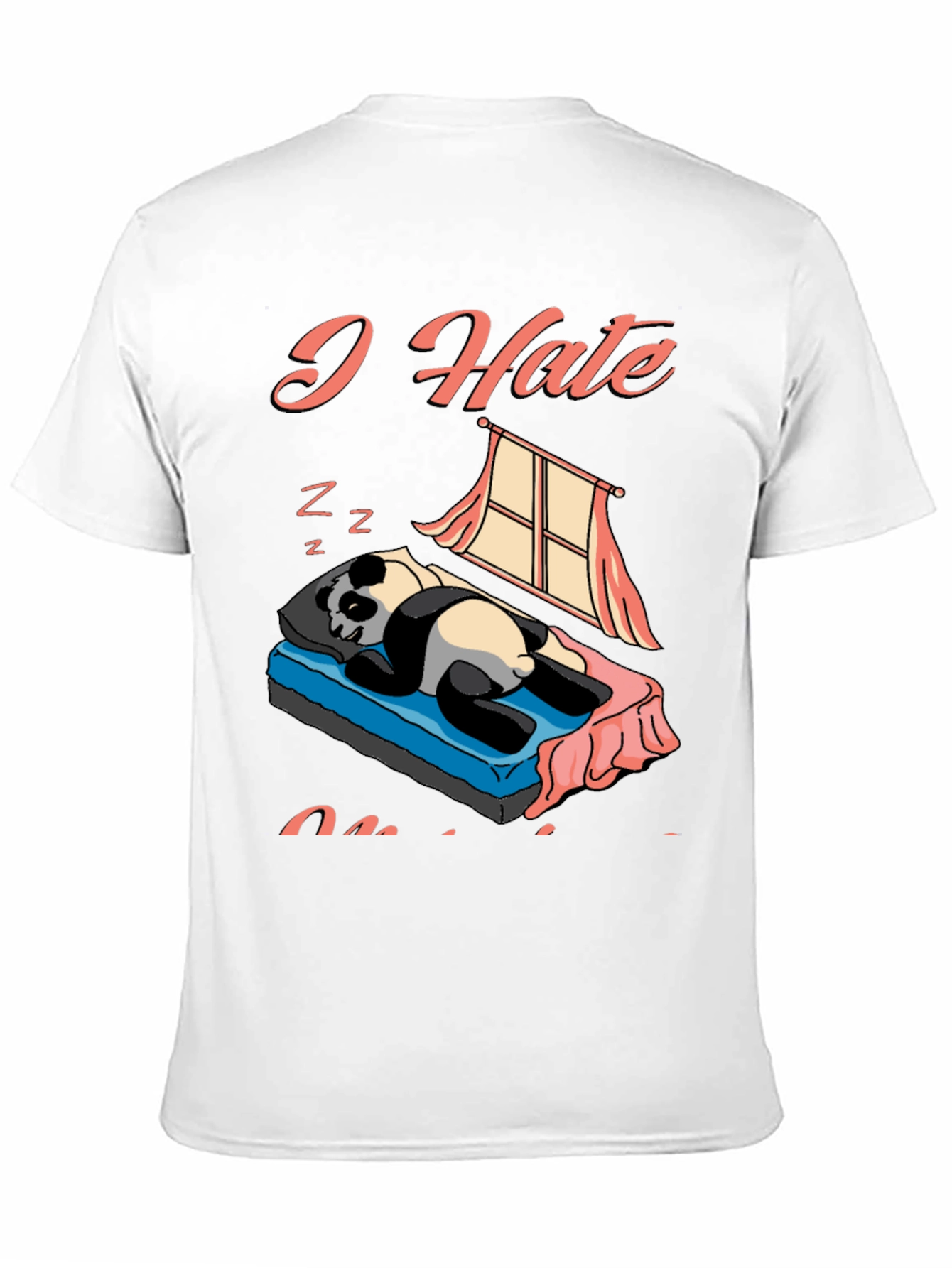 I Hate Mornings Panda Graphic Tee