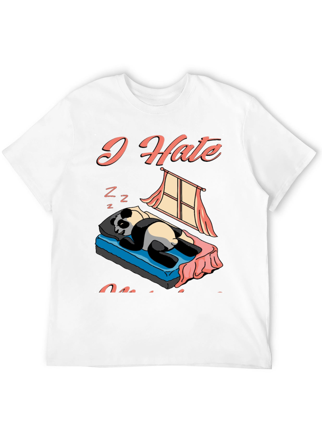 I Hate Mornings Panda Graphic Tee