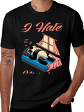 I Hate Mornings Panda Graphic Tee
