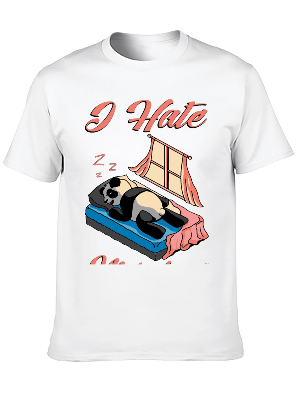 I Hate Mornings Panda Graphic Tee