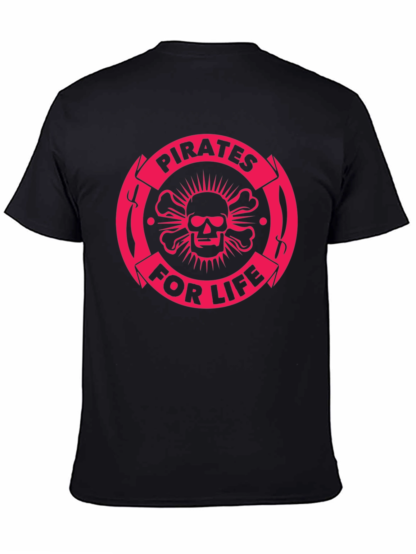 Pirates For Life Graphic Tee - Skull & Crossbones Design