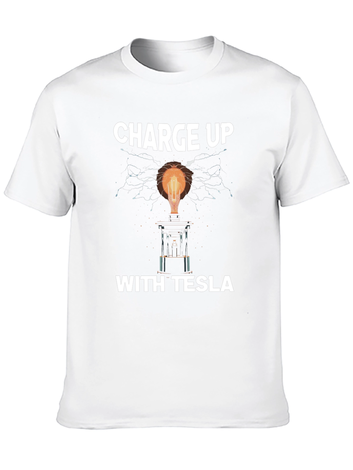 Charge Up With Tesla Graphic T-Shirt