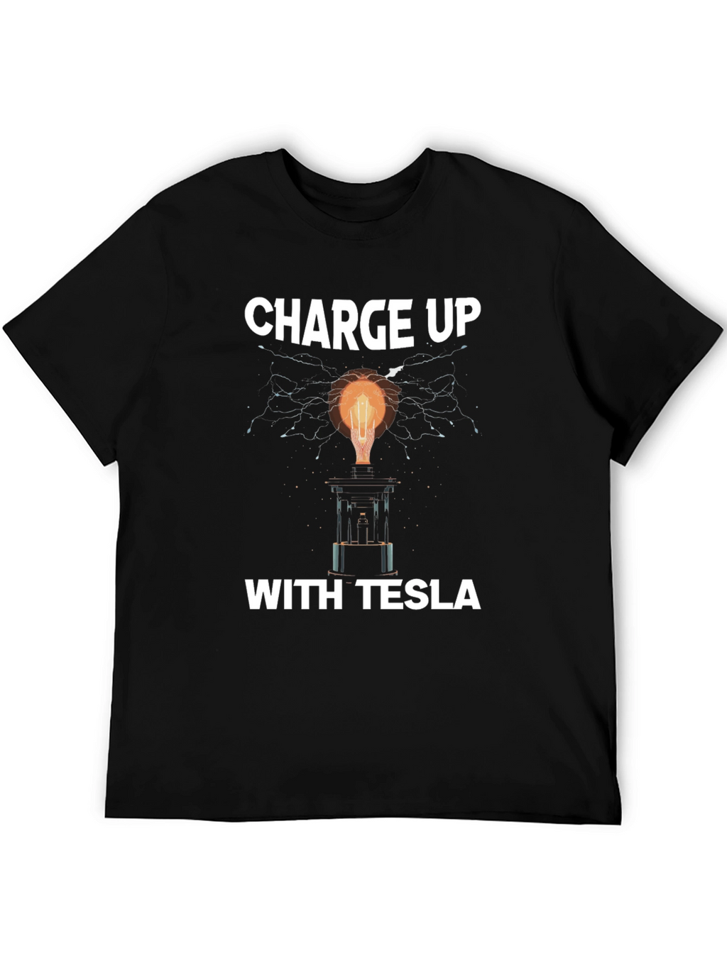 Charge Up With Tesla Graphic T-Shirt