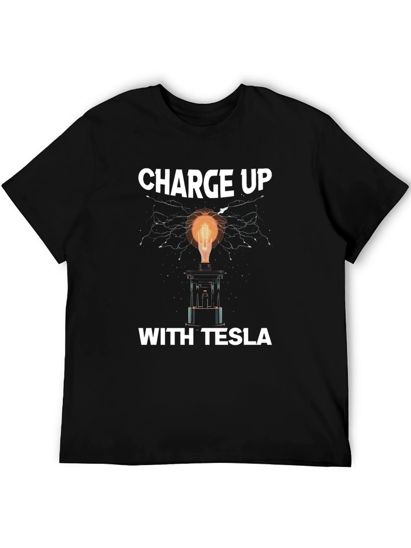Charge Up With Tesla Graphic T-Shirt