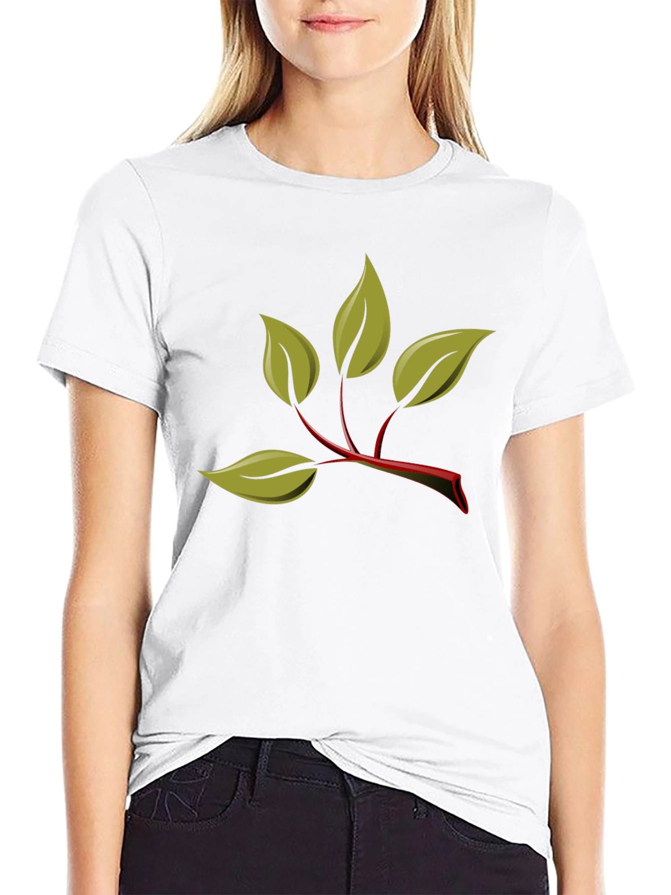 Nature Leaf Graphic Print T-Shirt