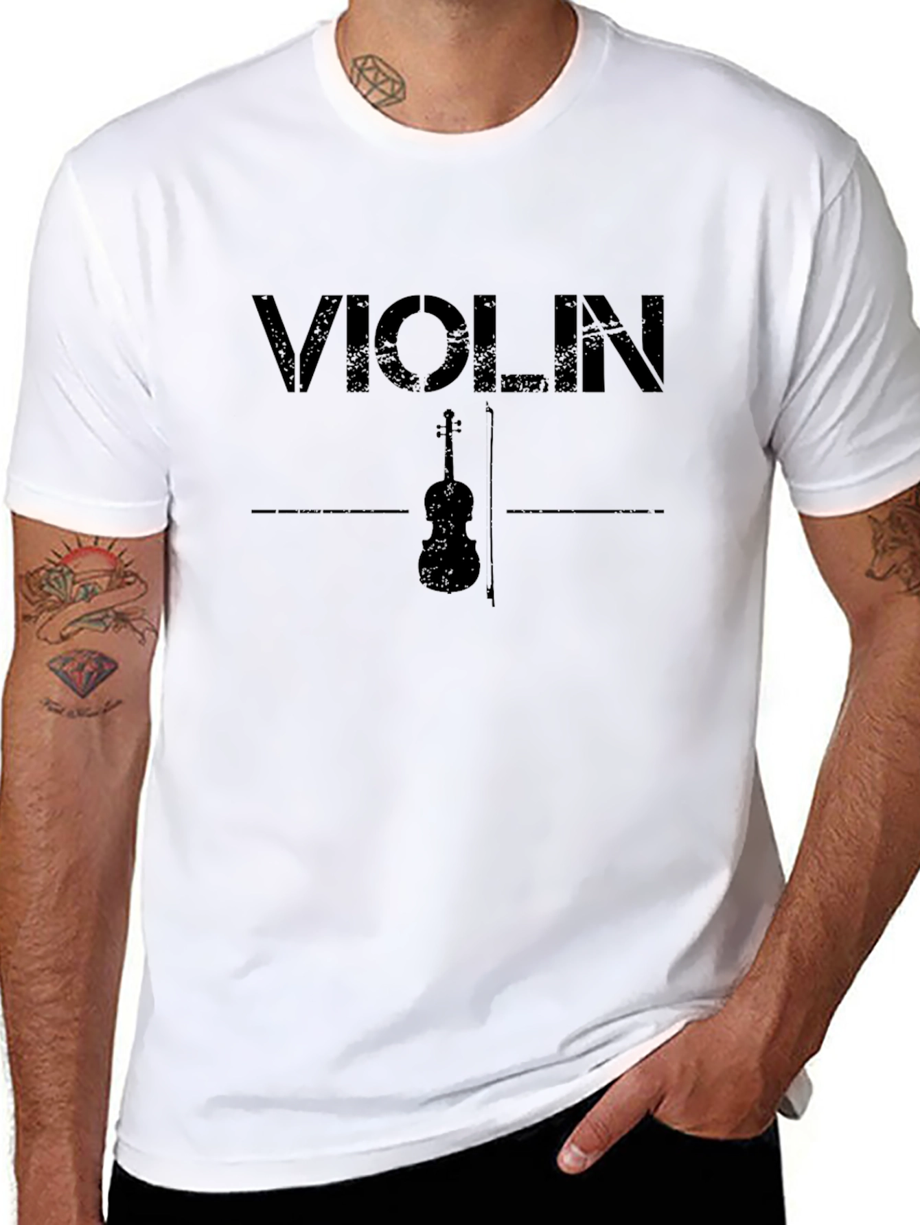 Violin Graphic T-Shirt - Musician Apparel