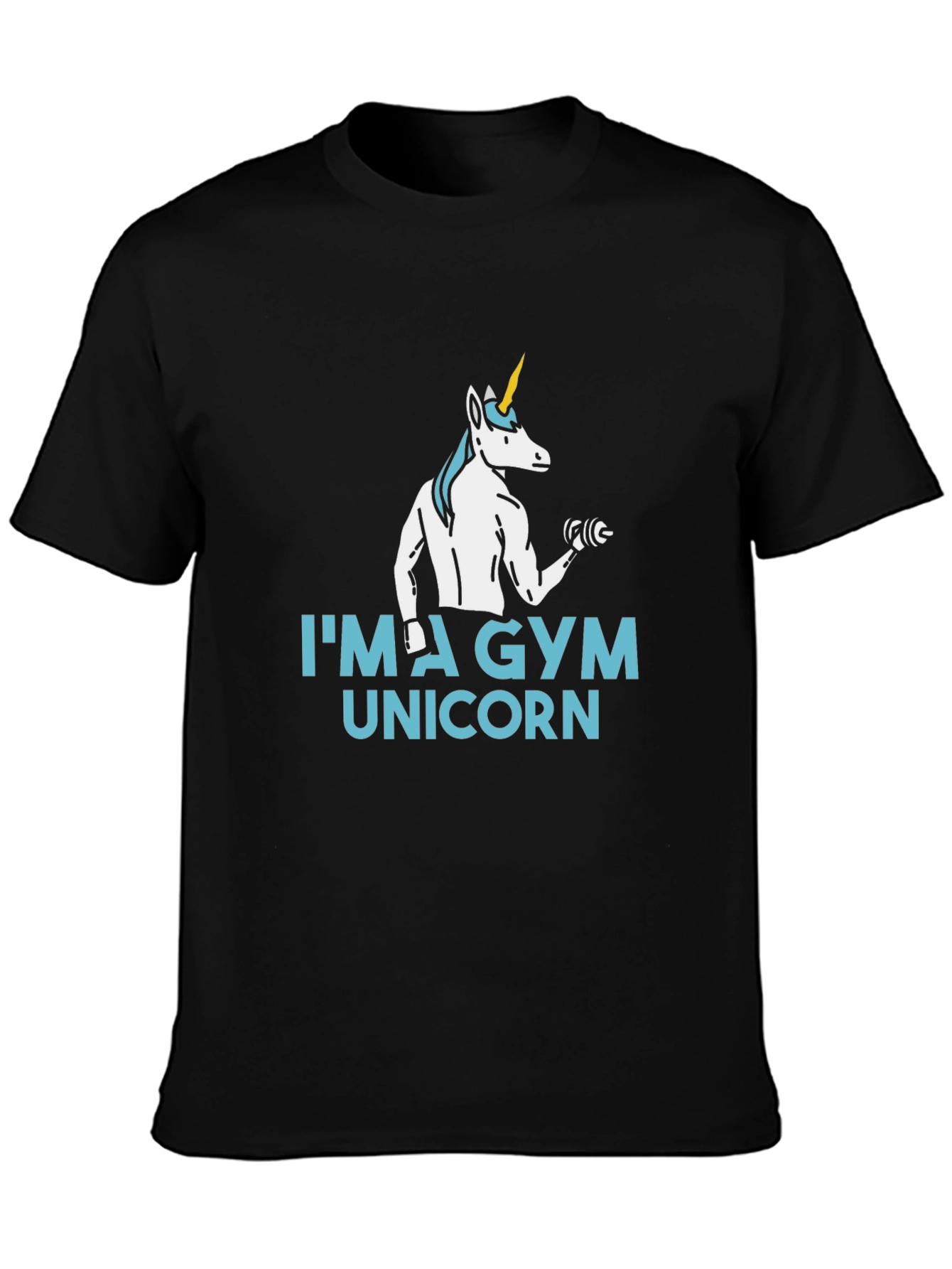 Gym Unicorn Black T-Shirt