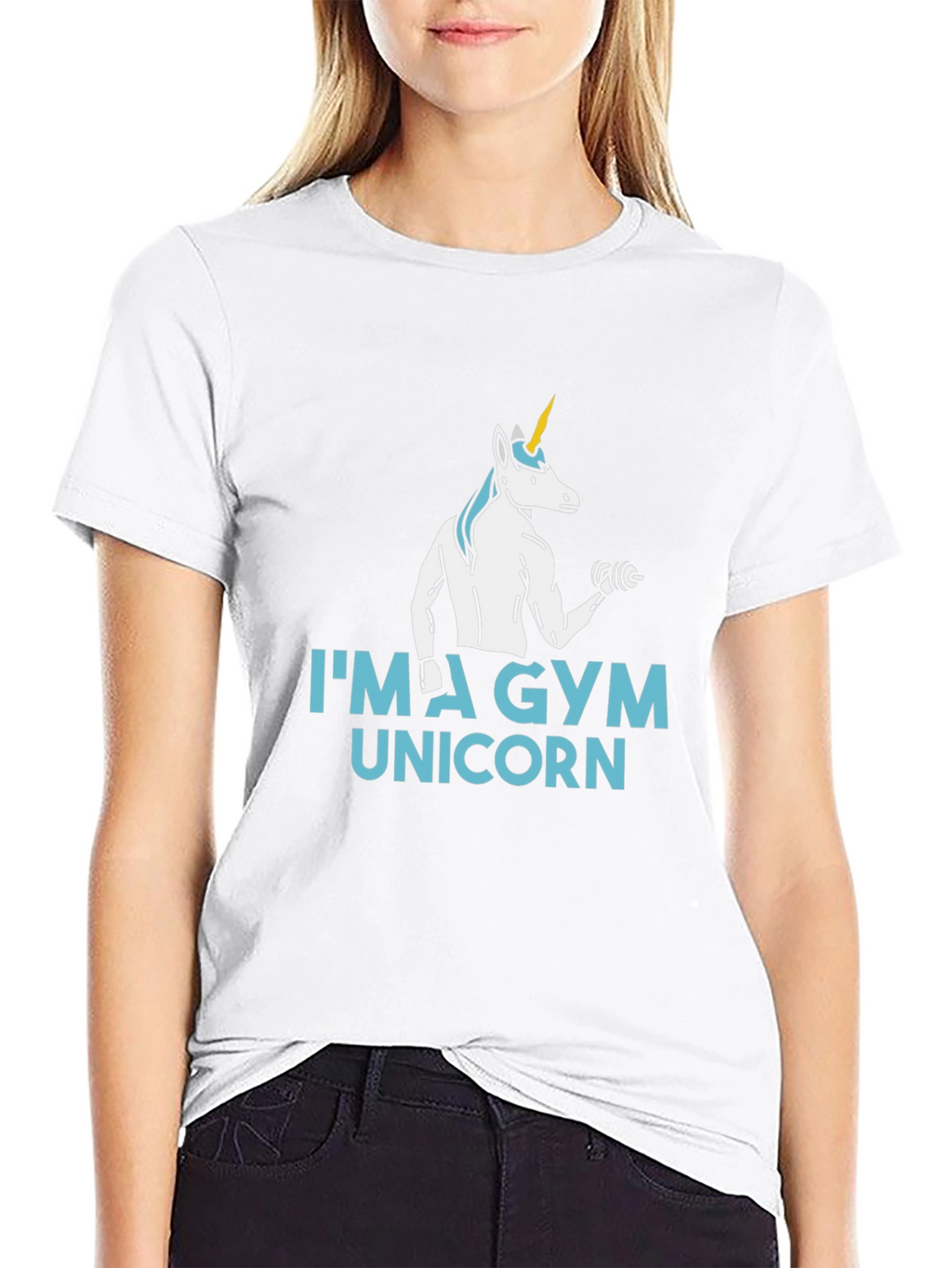 Gym Unicorn Black T-Shirt