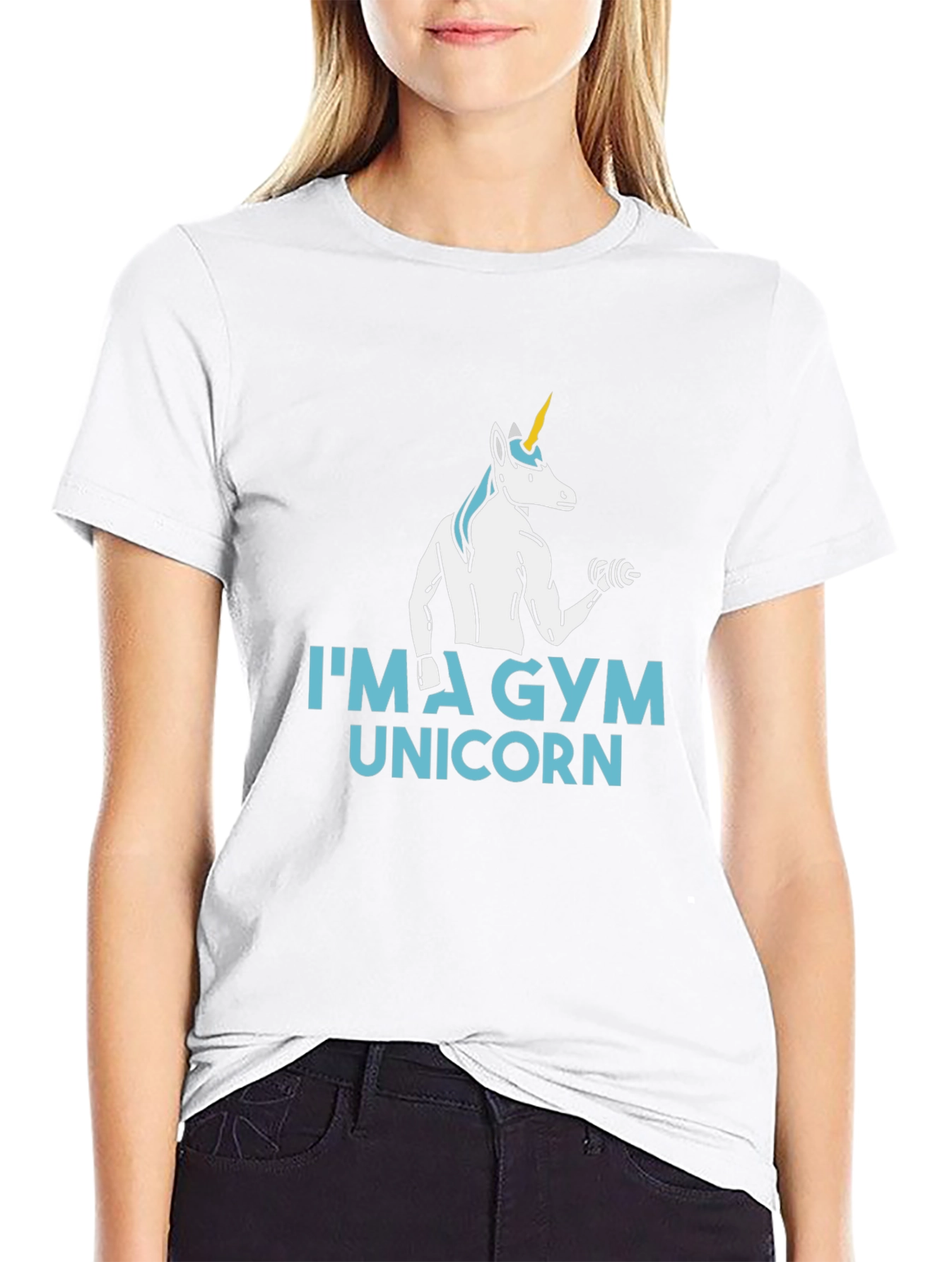 Gym Unicorn Black T-Shirt