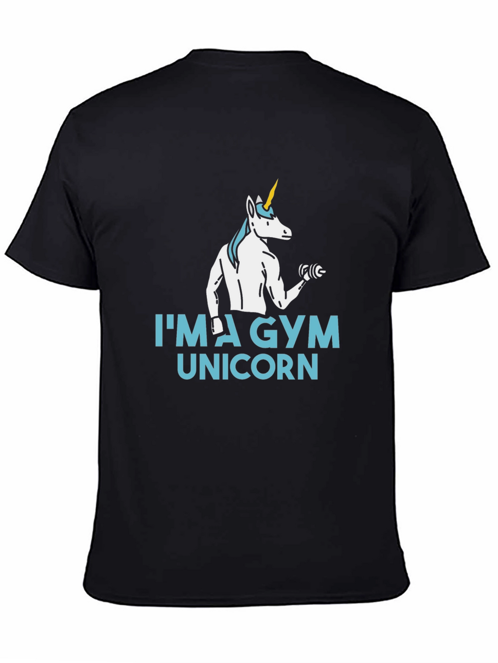 Gym Unicorn Black T-Shirt