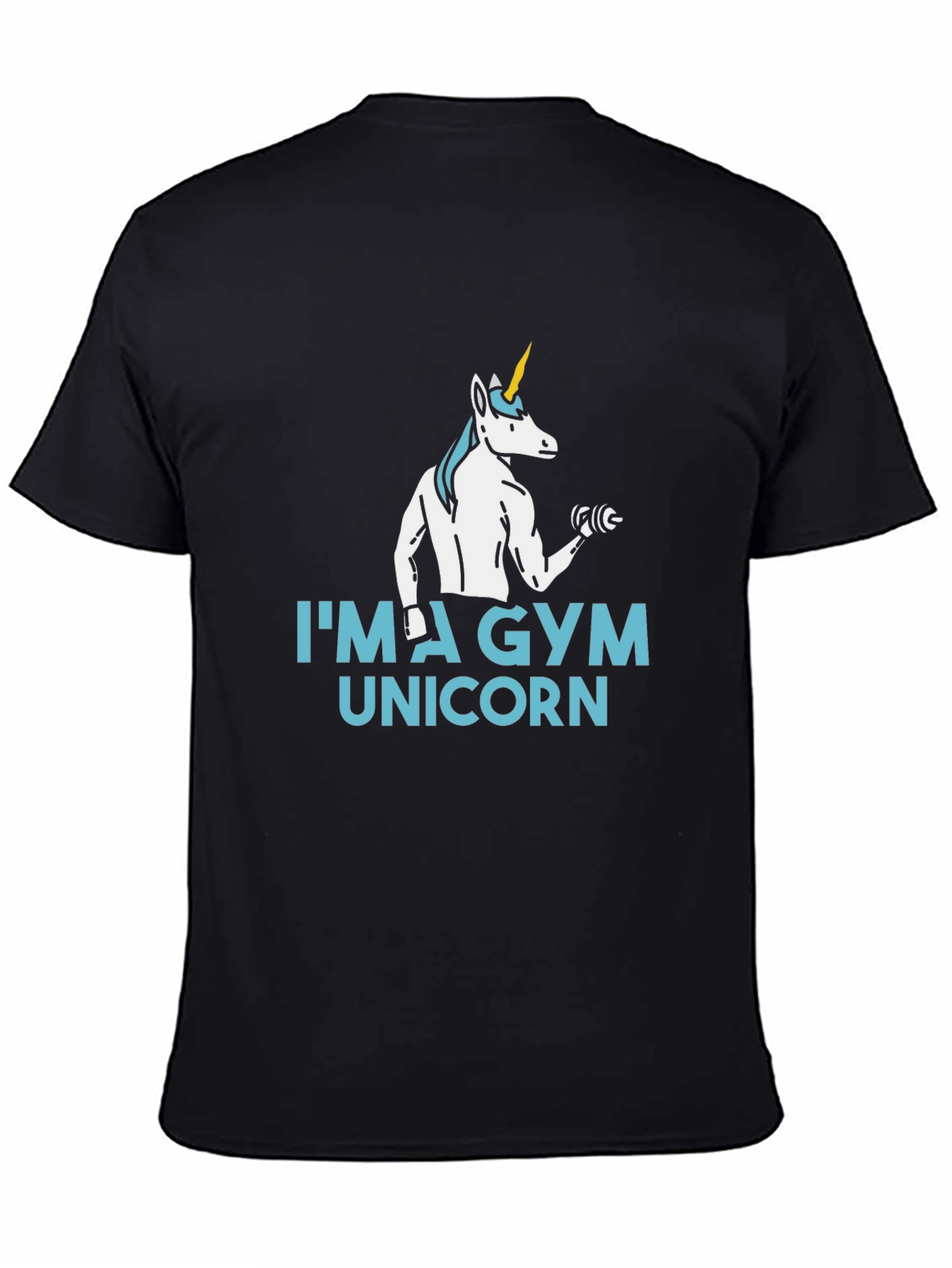 Gym Unicorn Black T-Shirt