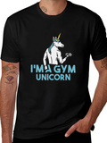 Gym Unicorn Black T-Shirt