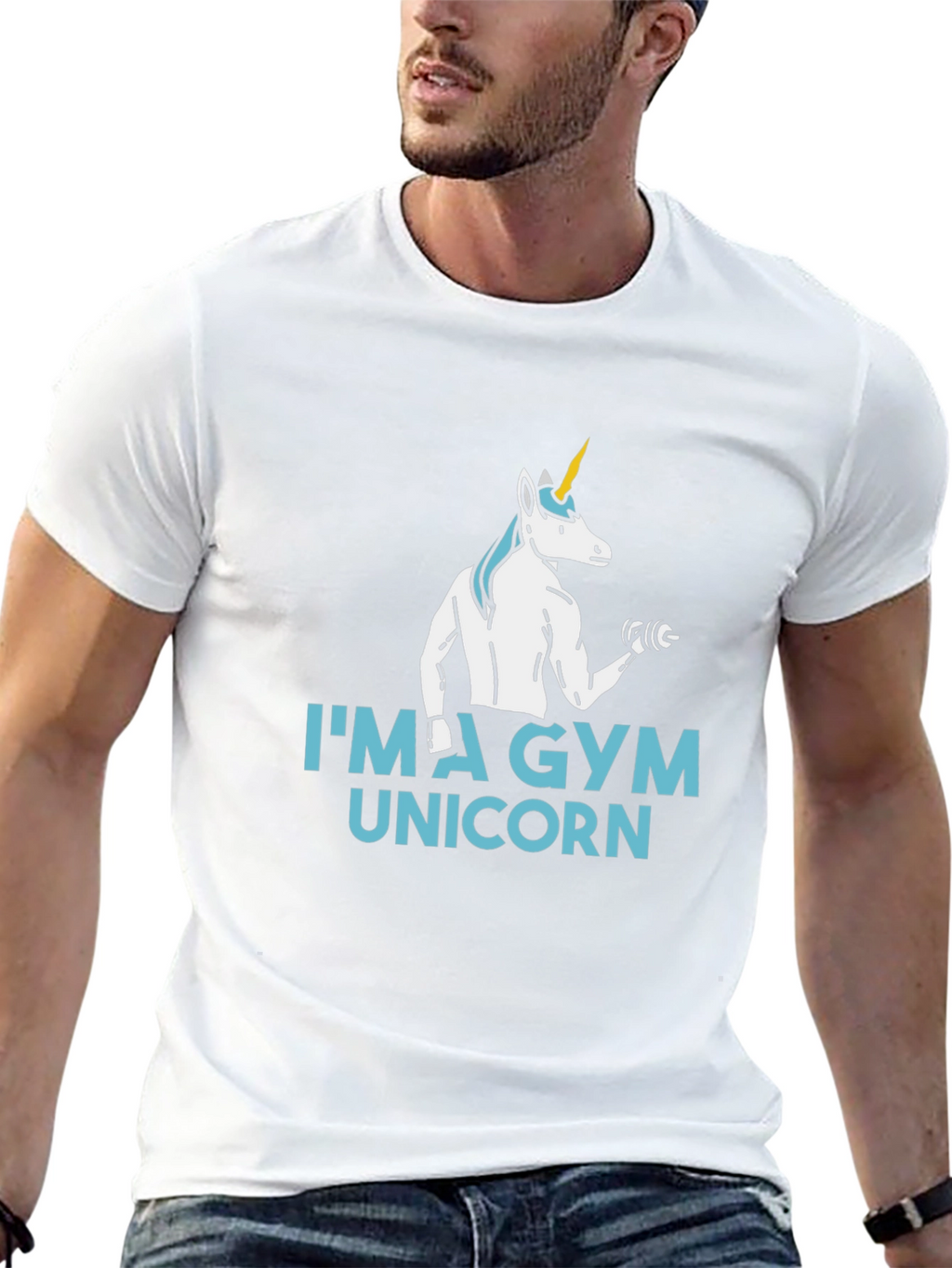 Gym Unicorn Black T-Shirt