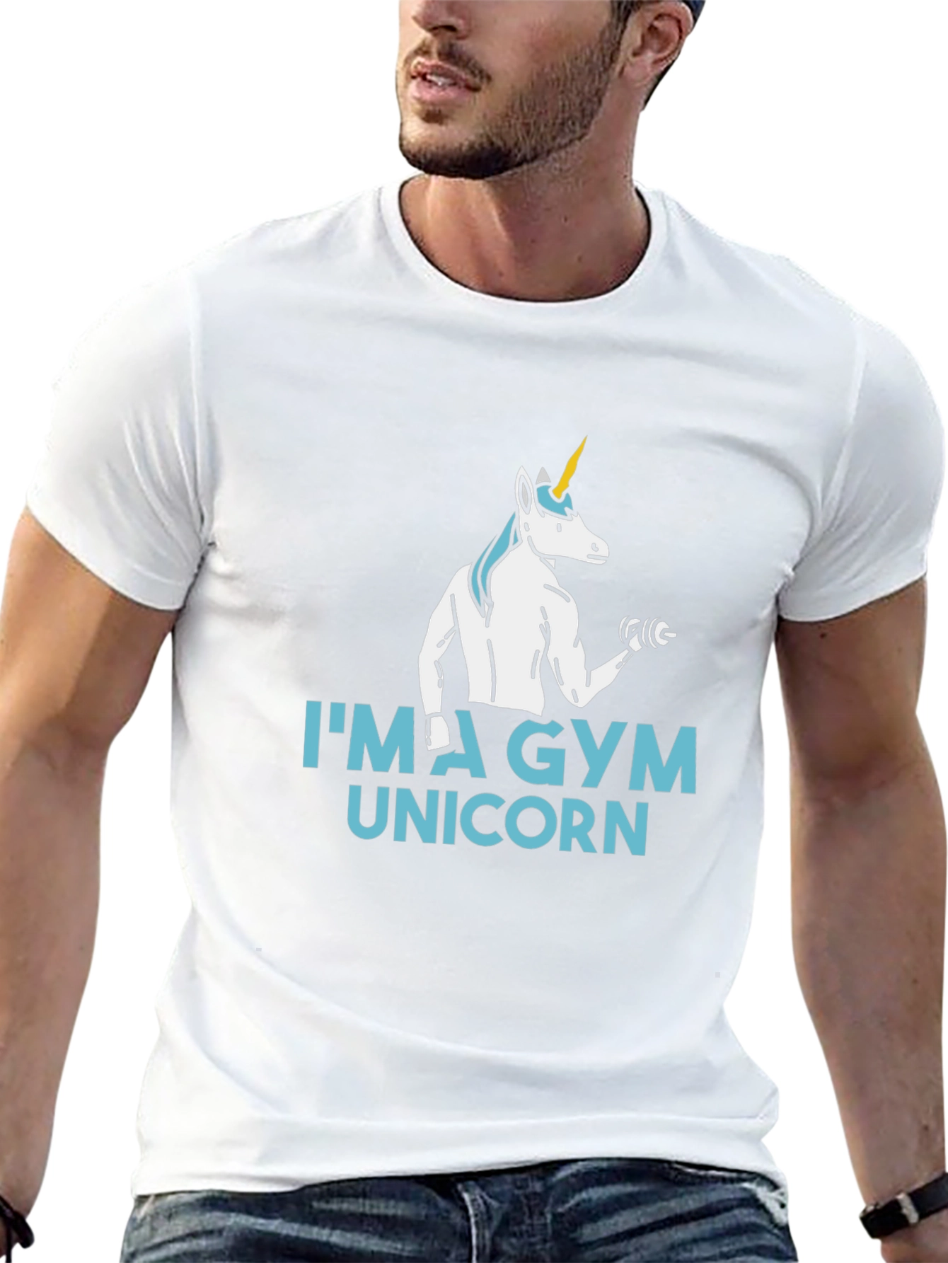 Gym Unicorn Black T-Shirt