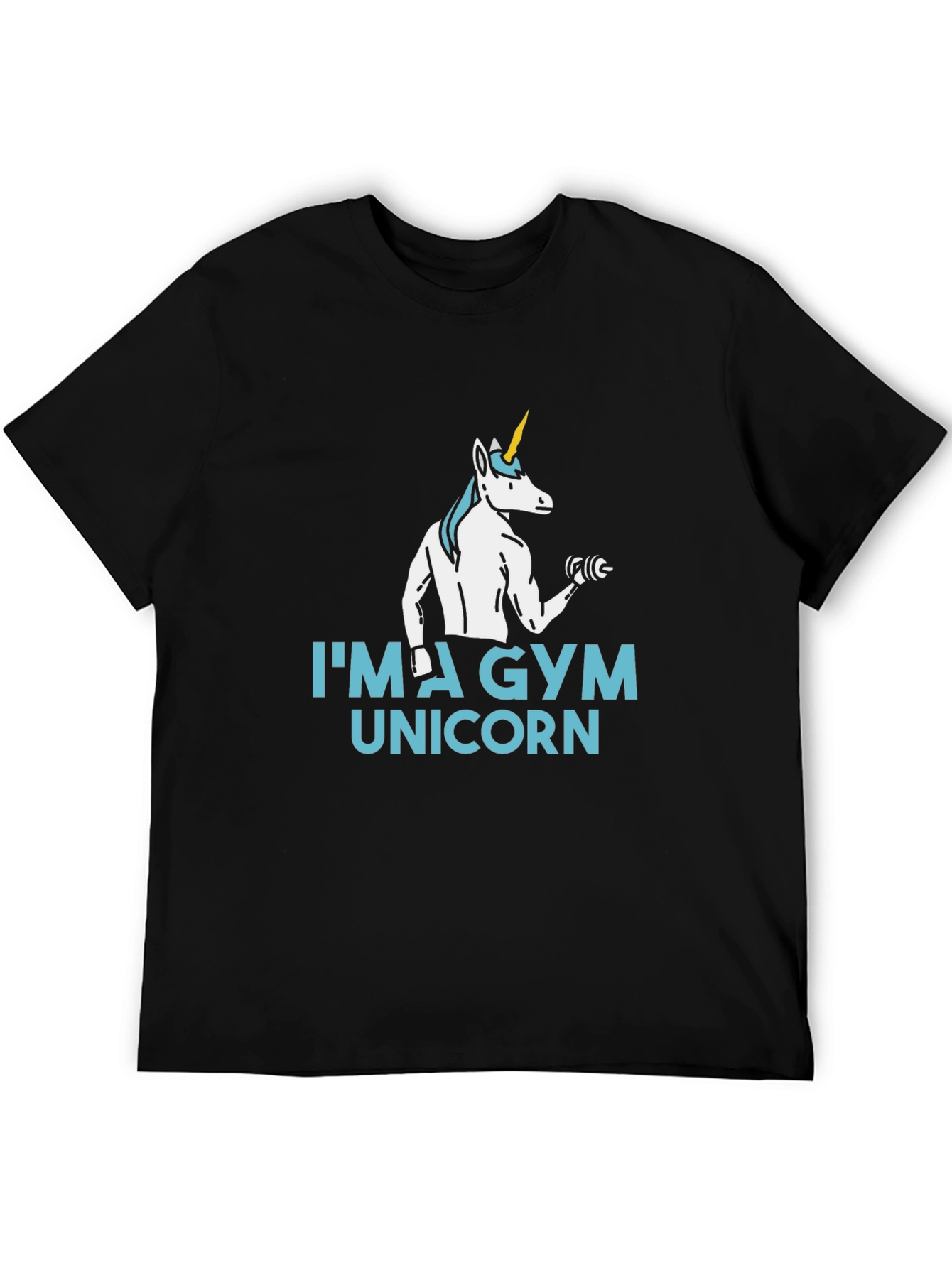 Gym Unicorn Black T-Shirt