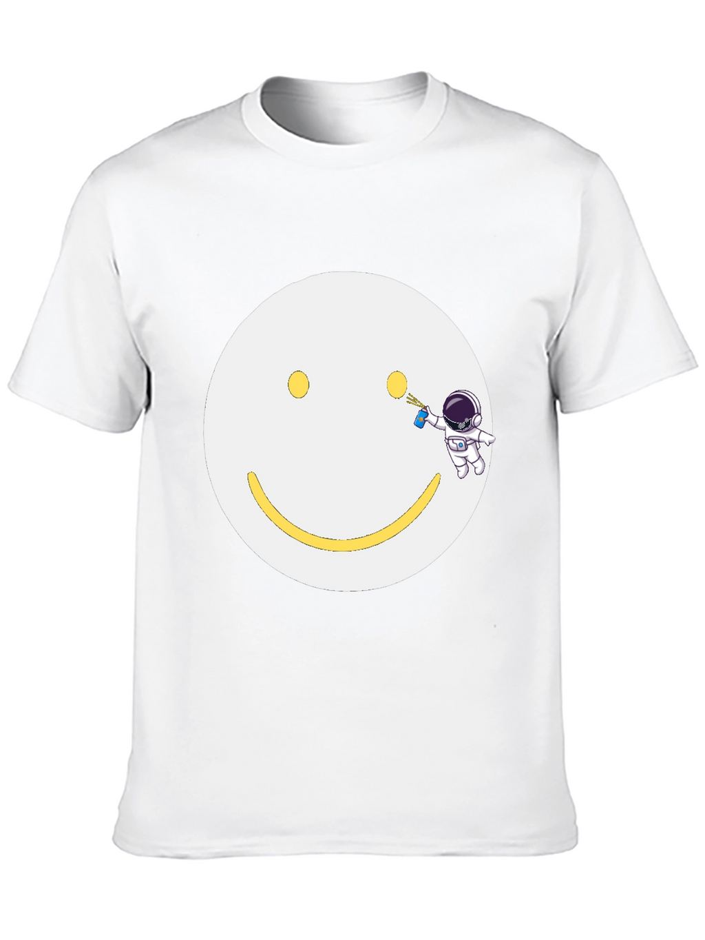 Smiley Face Astronaut T-Shirt - Unique Graphic Tee
