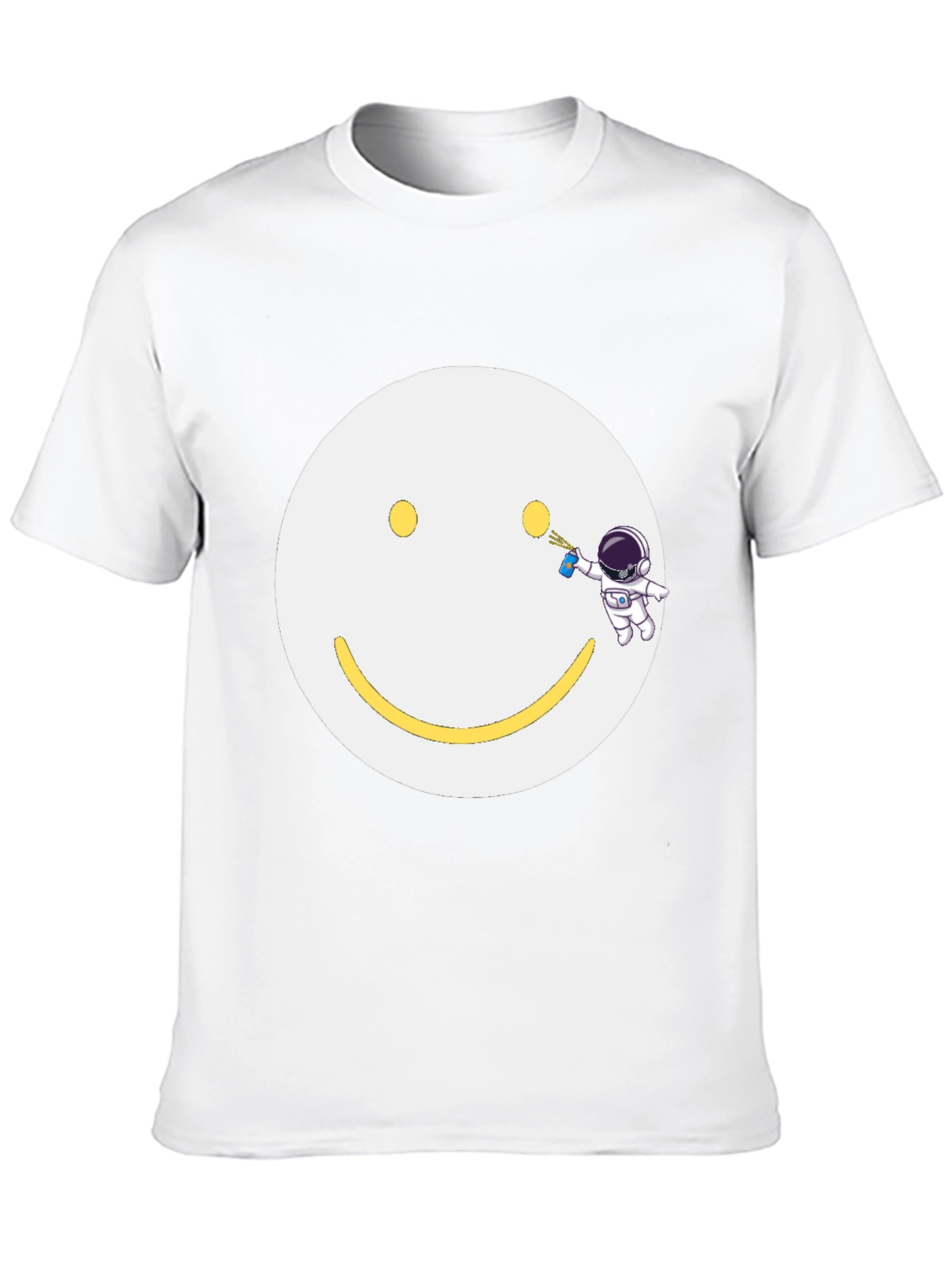 Smiley Face Astronaut T-Shirt - Unique Graphic Tee