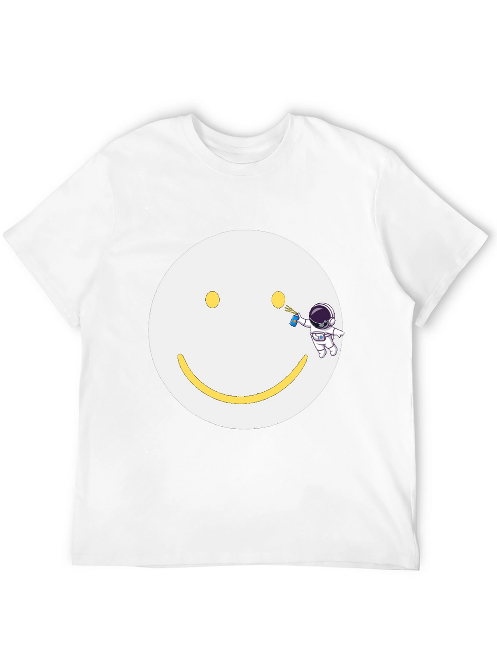 Smiley Face Astronaut T-Shirt - Unique Graphic Tee